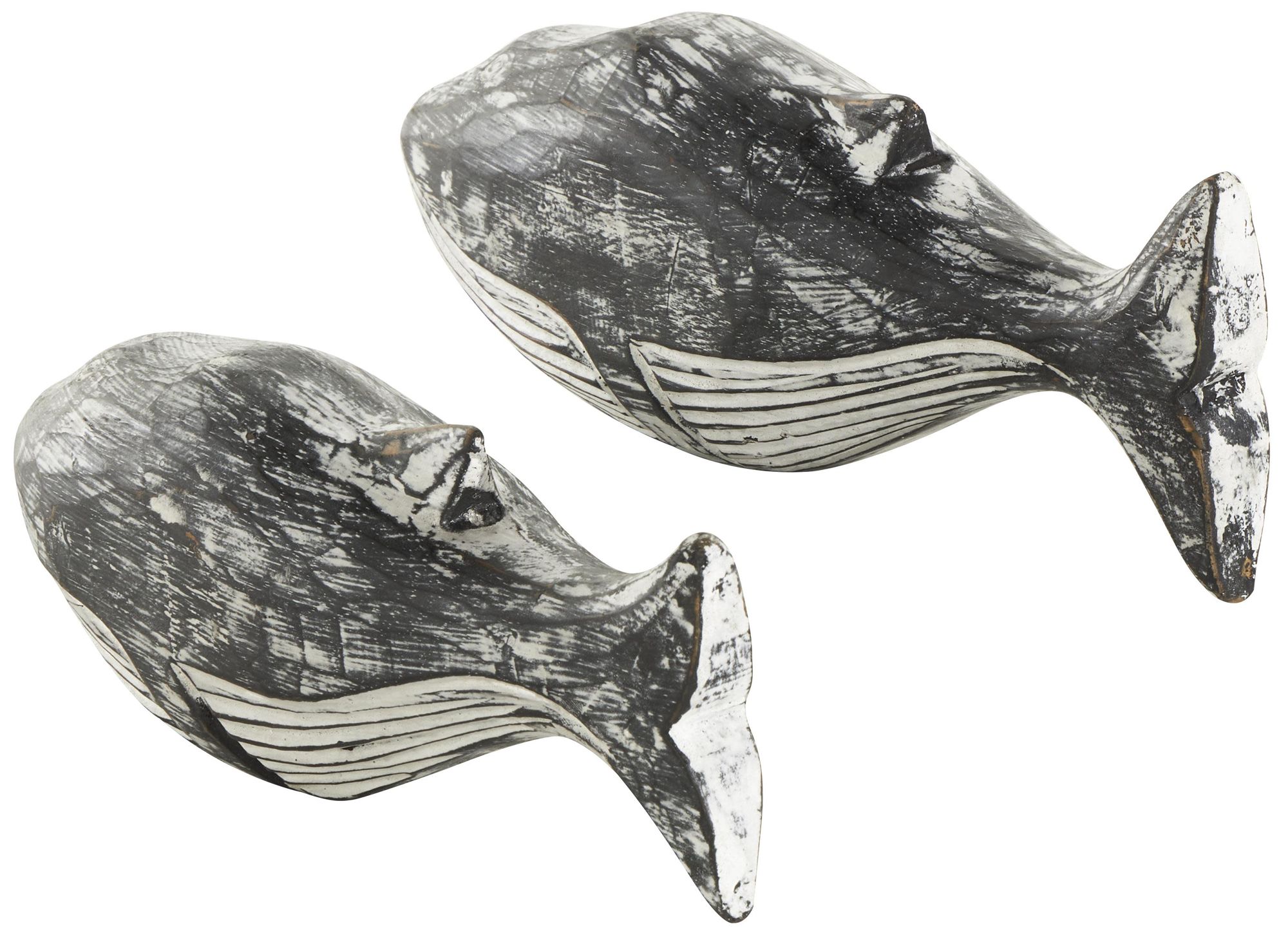 Image 5 White Wood Coastal Sculpture, S/2 13", 11"W more views