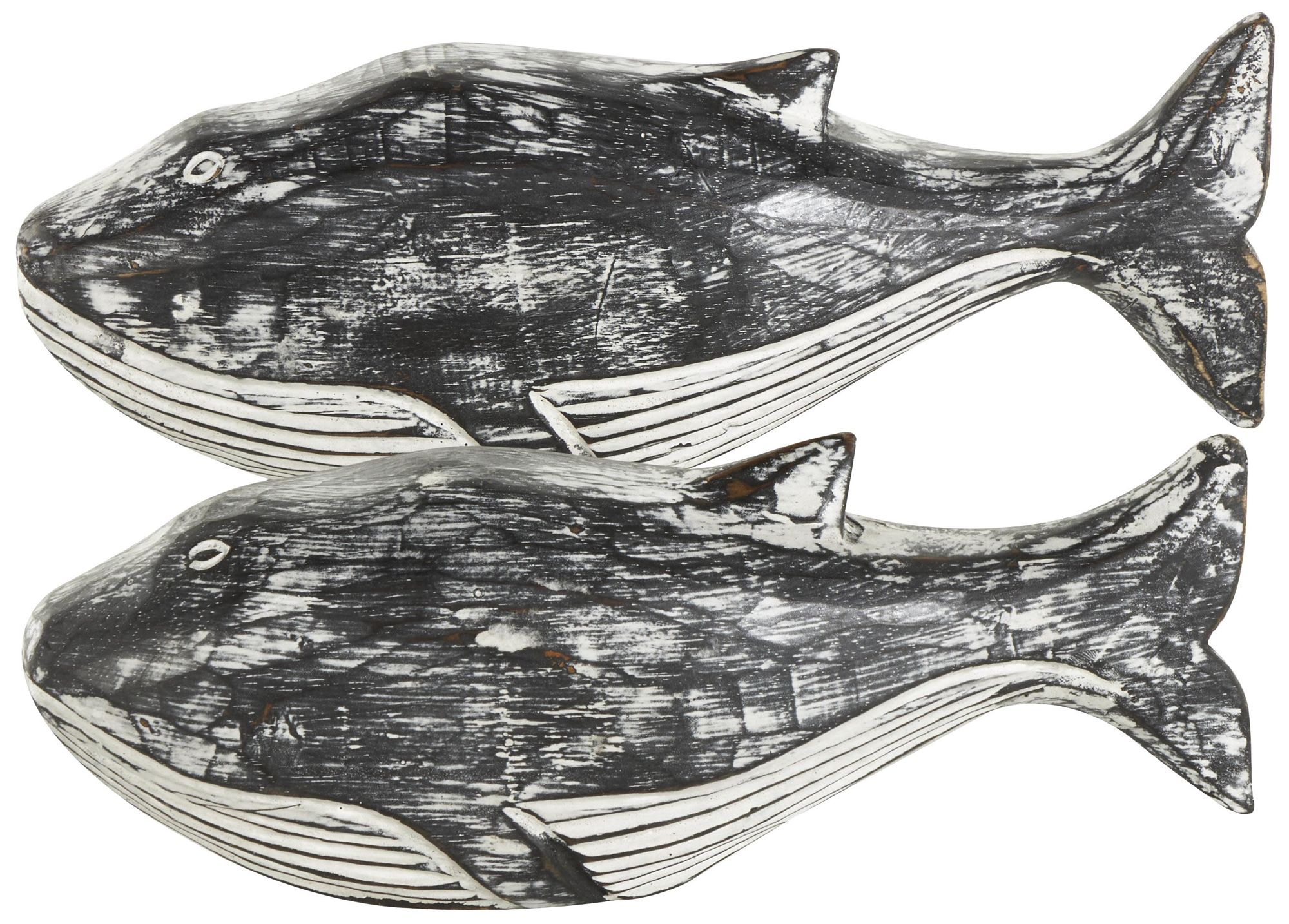 Image 6 White Wood Coastal Sculpture, S/2 13", 11"W more views