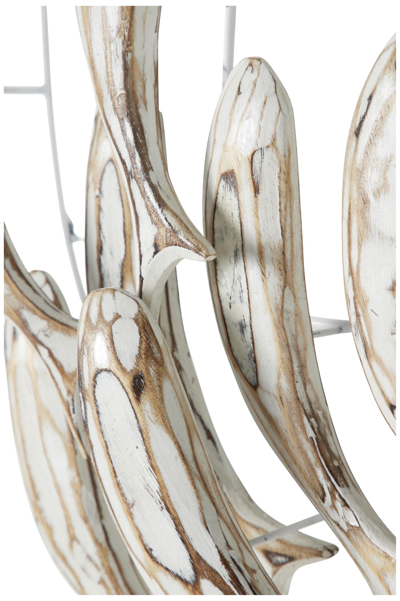 Image 2 White Wood Coastal Wall Decor, 28" x 5" x 32" more views