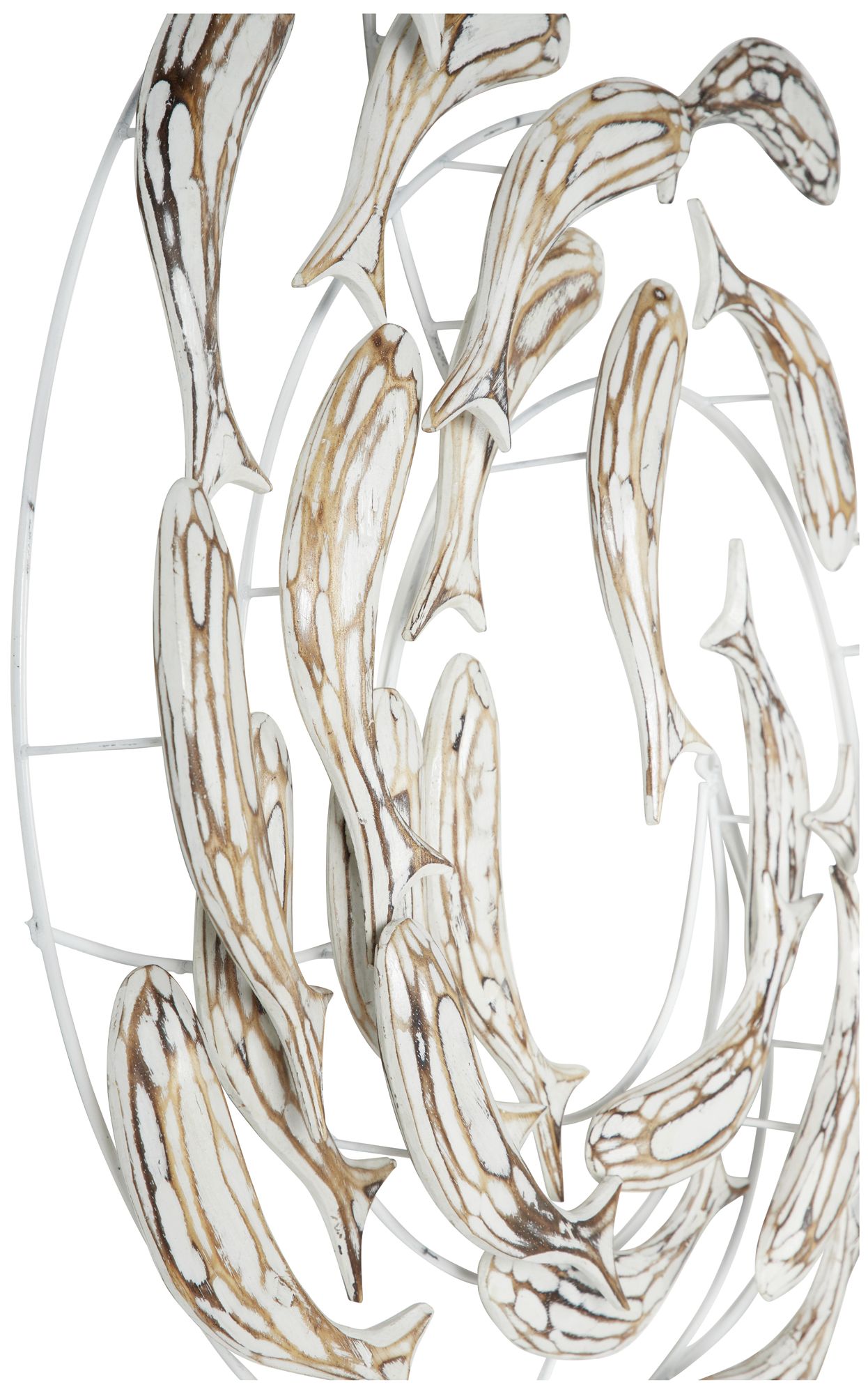 Image 3 White Wood Coastal Wall Decor, 28" x 5" x 32" more views