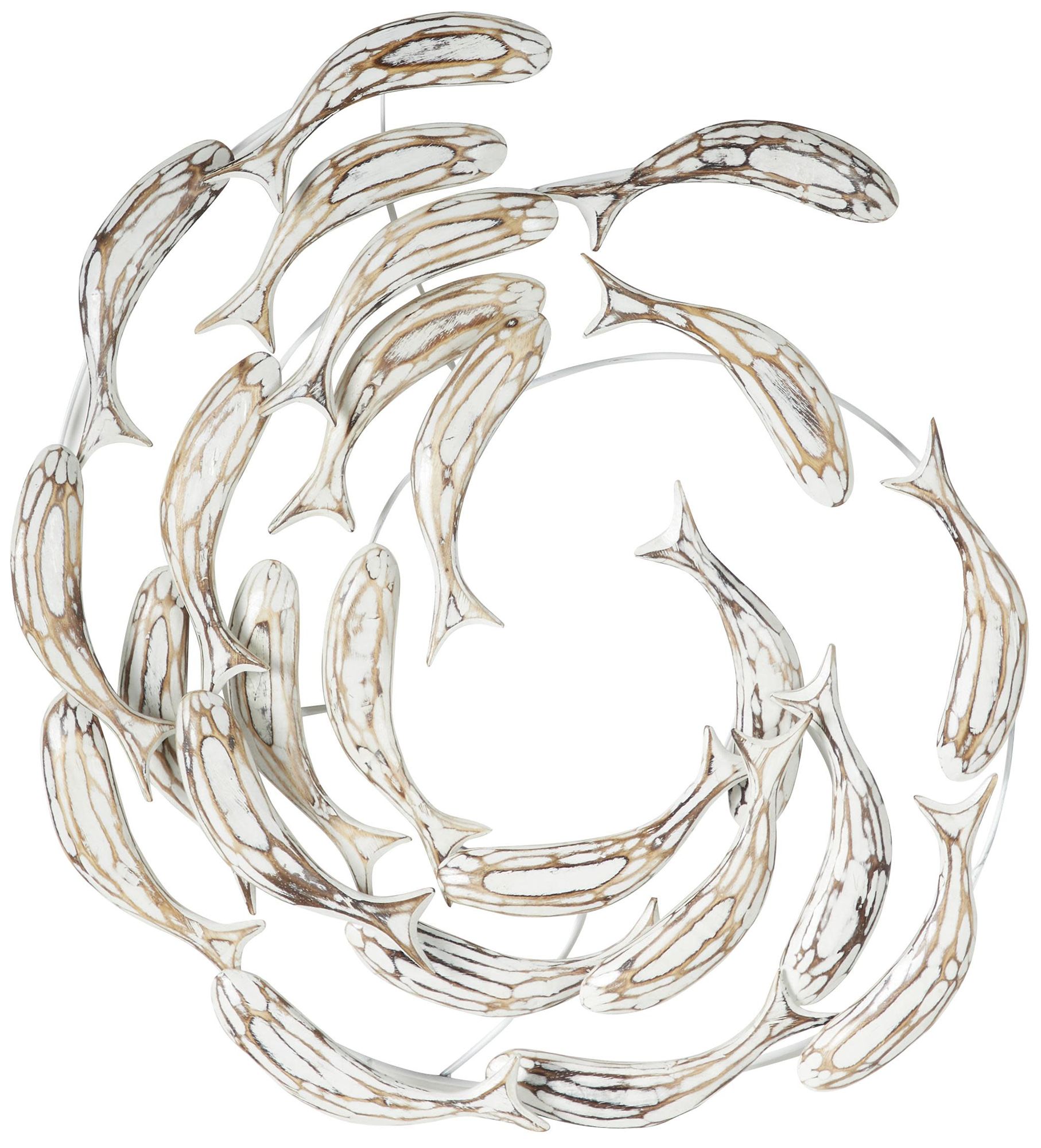 Image 6 White Wood Coastal Wall Decor, 28" x 5" x 32" more views