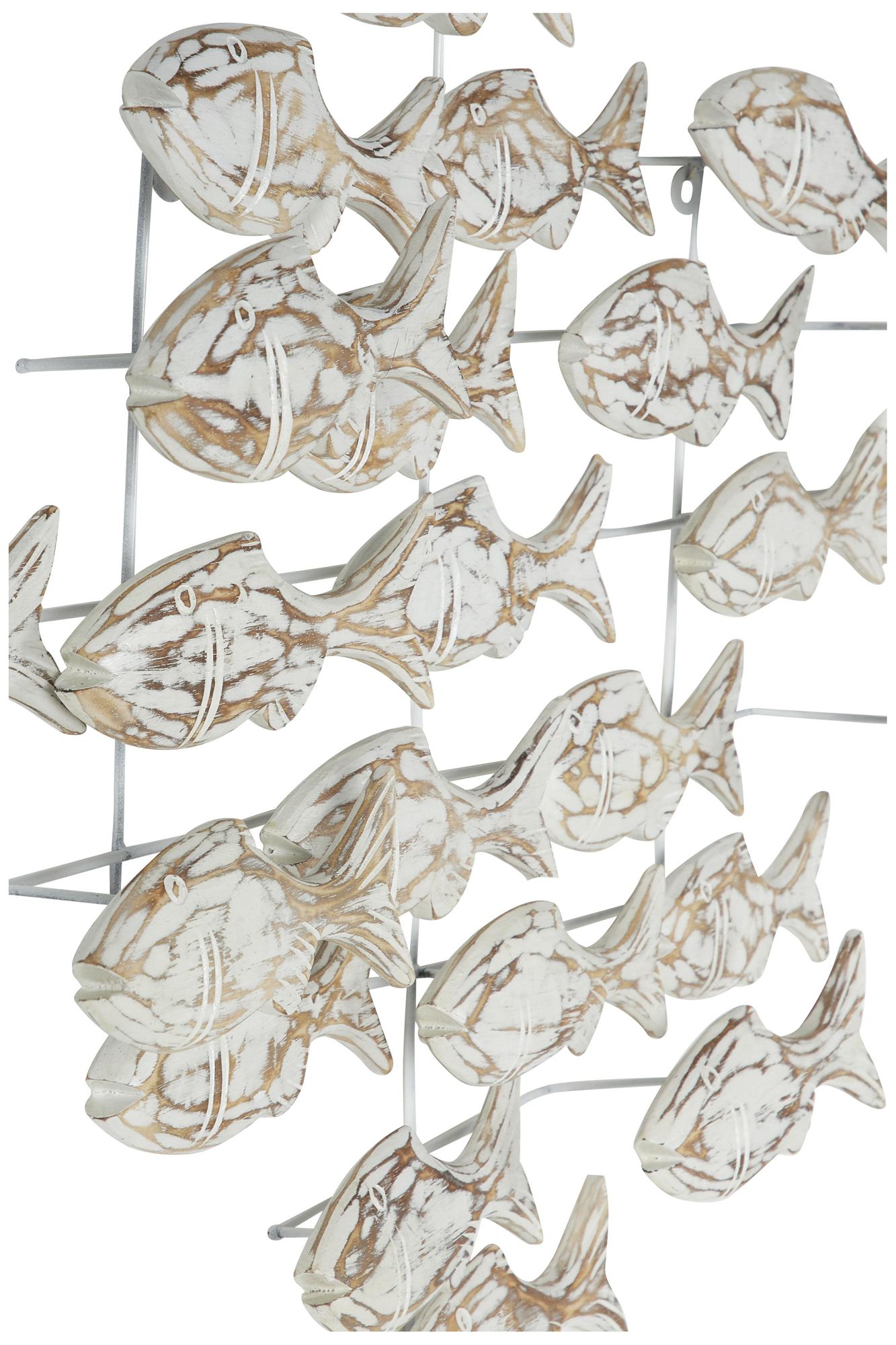 Image 3 White Wood Coastal Wall Decor, 37" x 5" x 26" more views