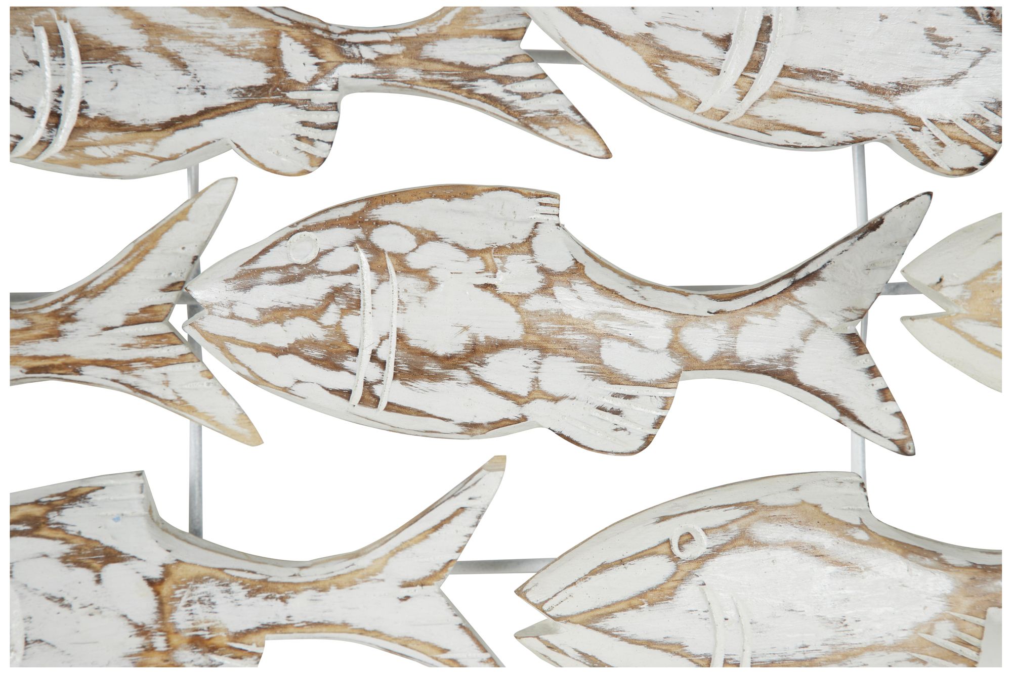 Image 4 White Wood Coastal Wall Decor, 37" x 5" x 26" more views