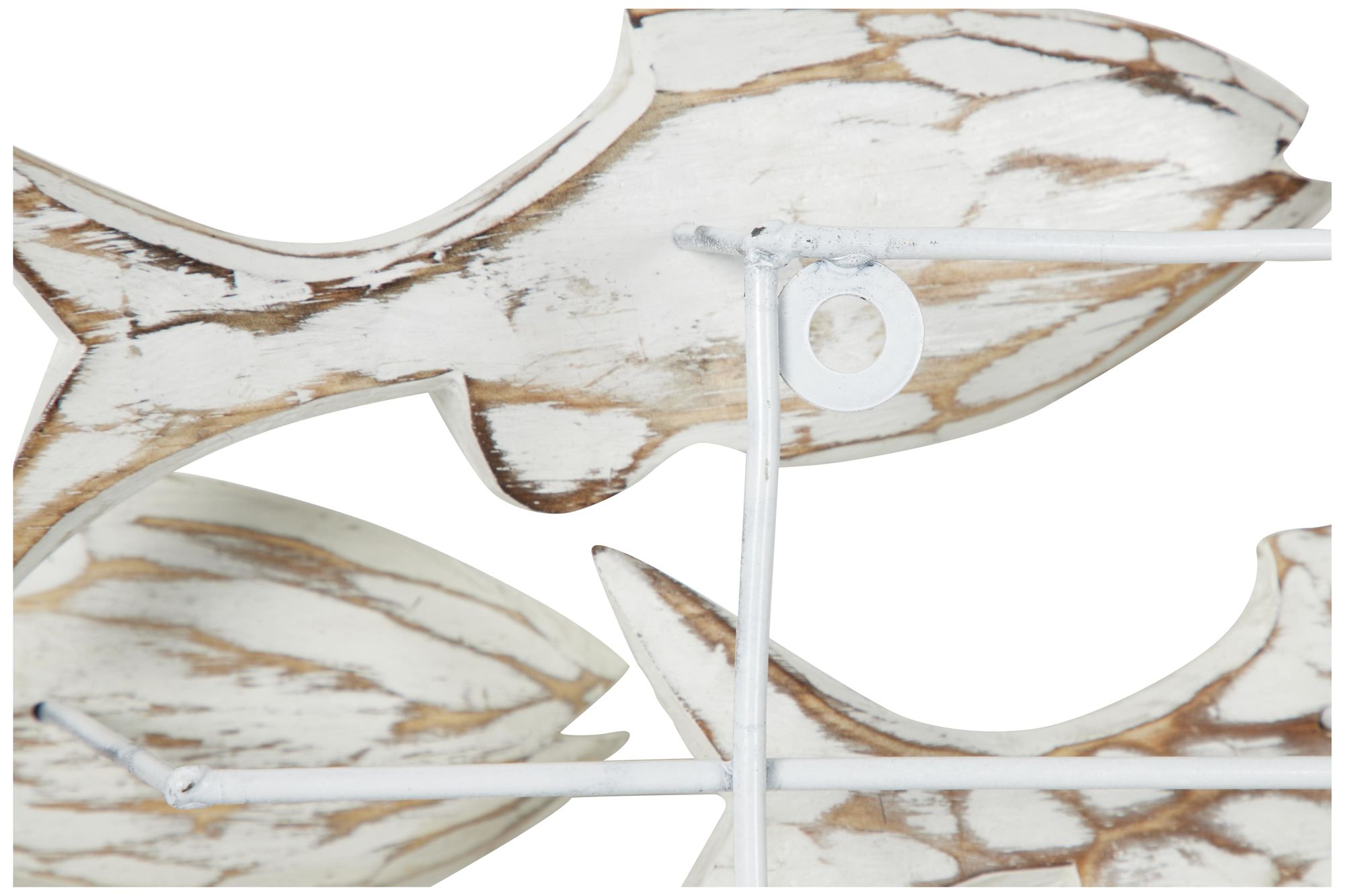 Image 5 White Wood Coastal Wall Decor, 37" x 5" x 26" more views