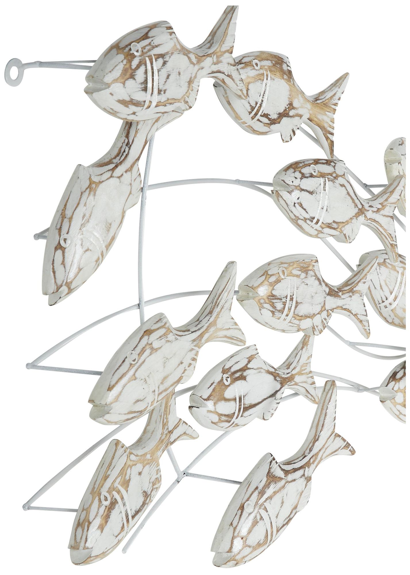 Image 3 White Wood Coastal Wall Decor, 45" x 5" x 17" more views