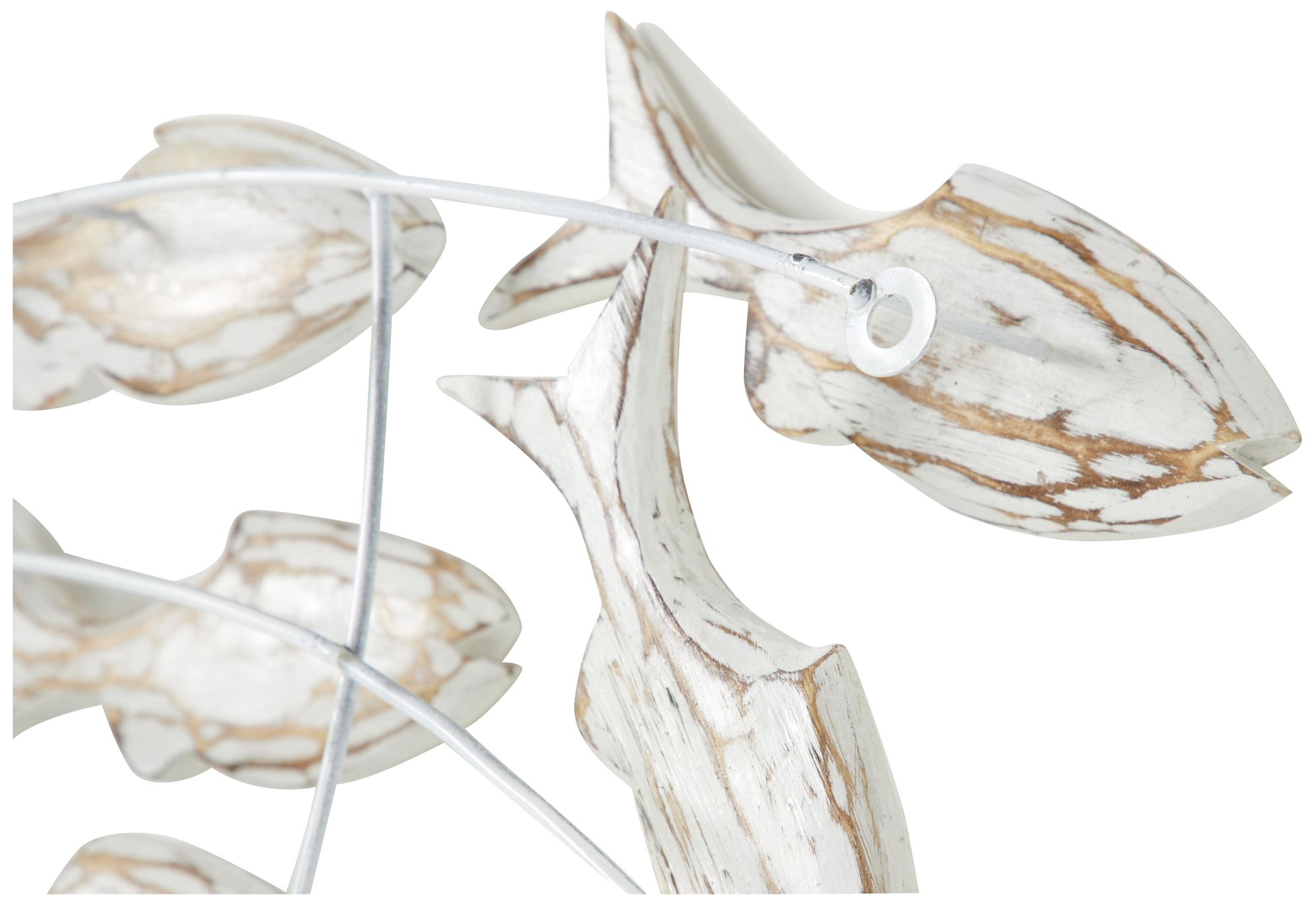 Image 5 White Wood Coastal Wall Decor, 45" x 5" x 17" more views