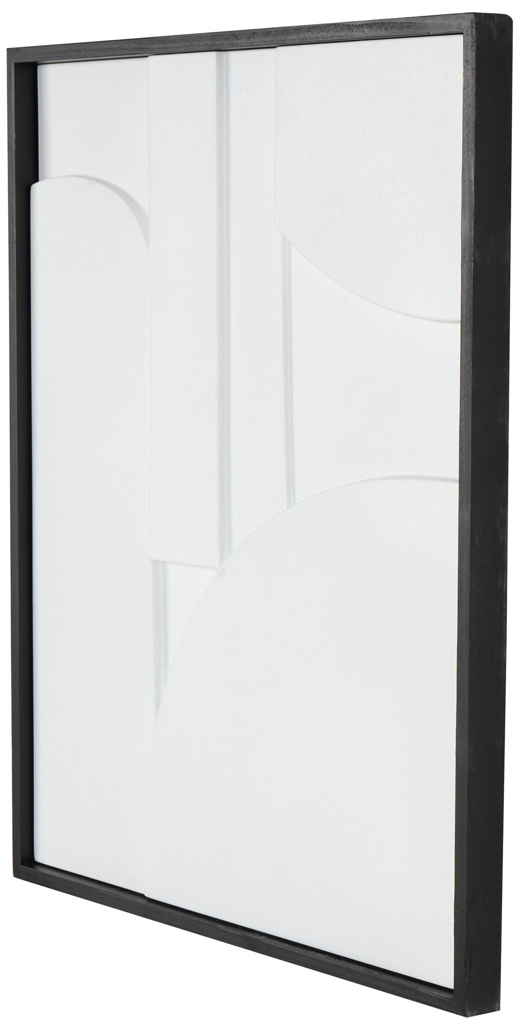 Image 6 White Wood Contemporary Framed Wall Art, 26" x 2" x 31" more views