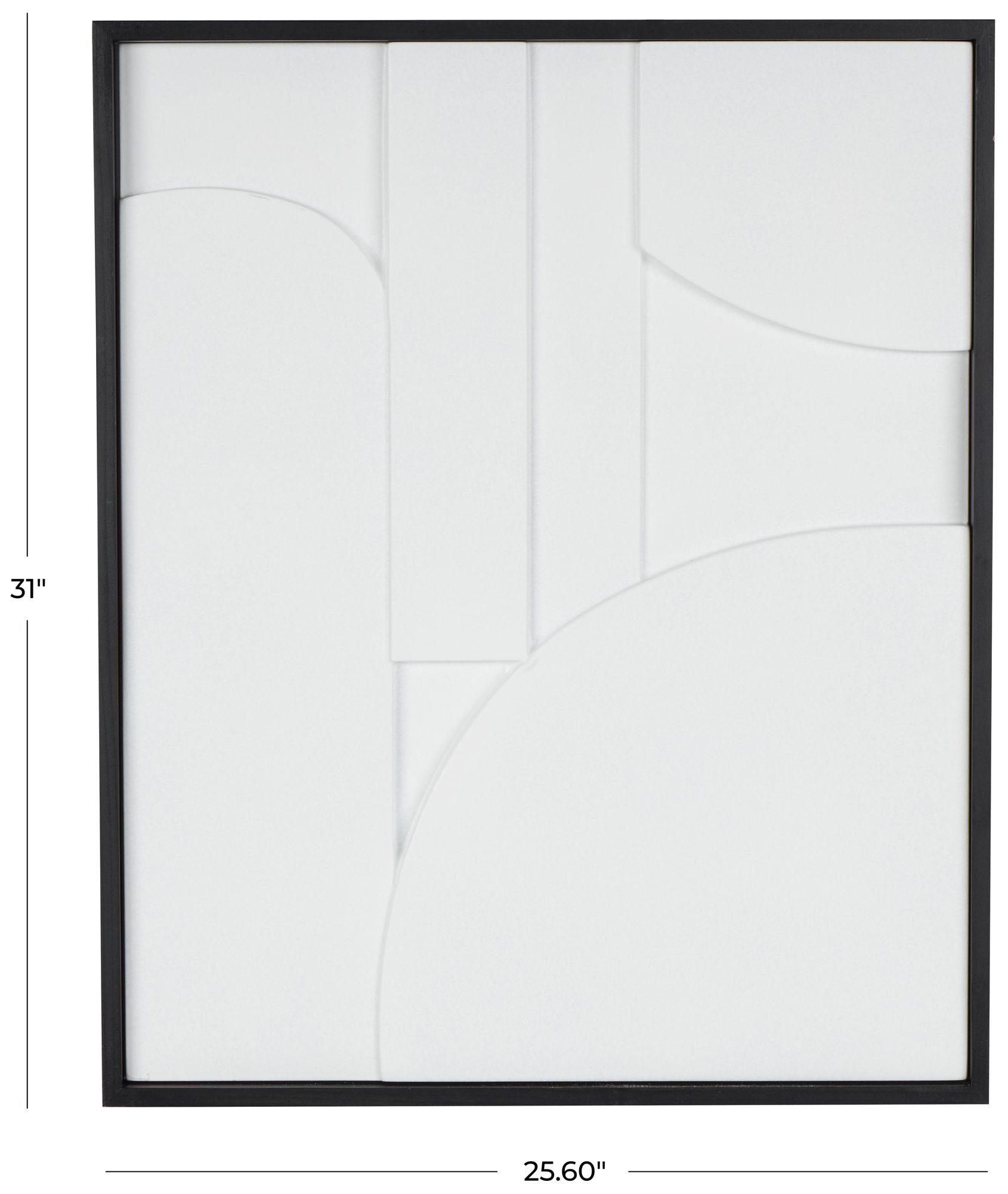 Image 7 White Wood Contemporary Framed Wall Art, 26" x 2" x 31" more views