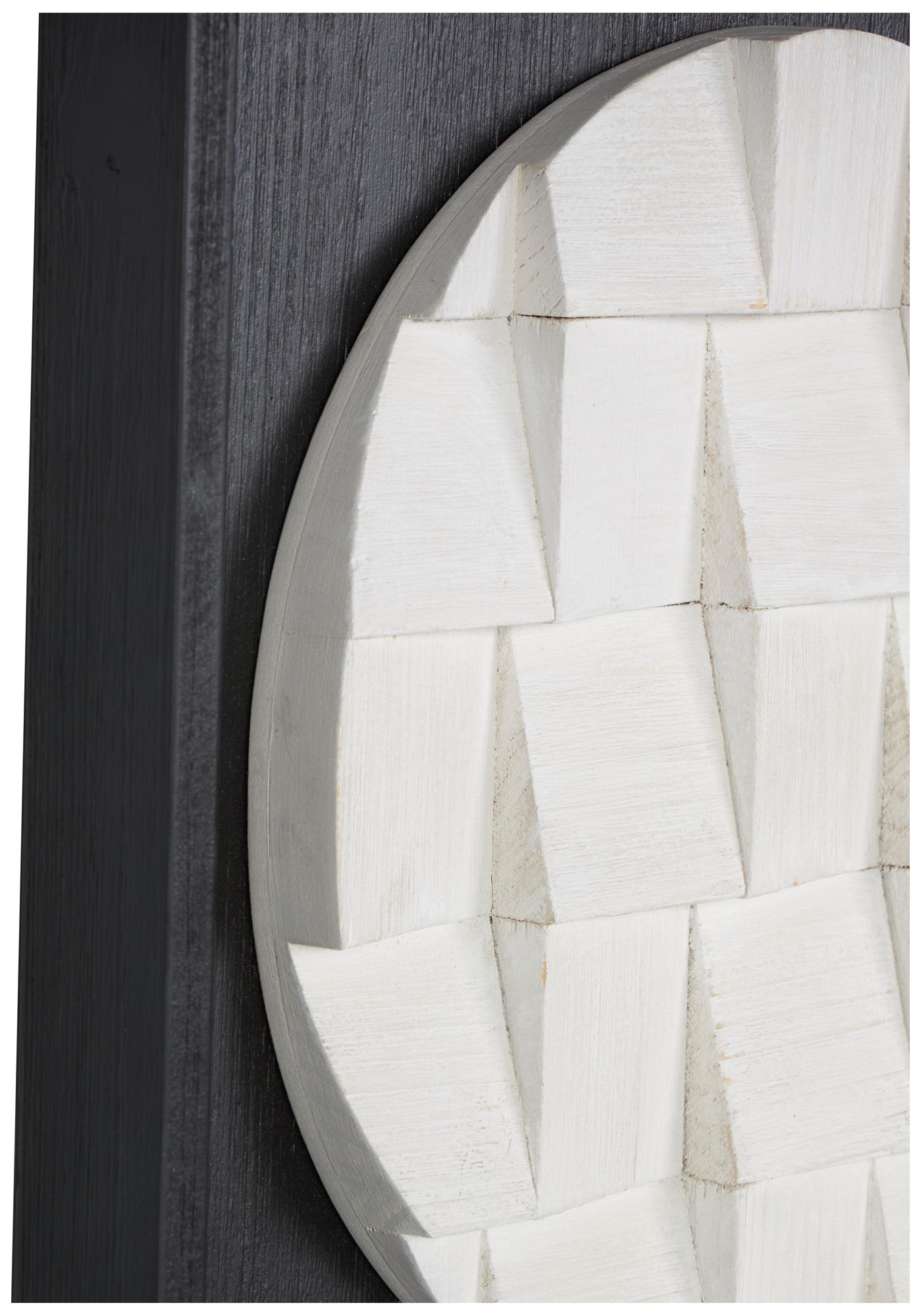 Image 4 White Wood Contemporary Wall Decor, S/2 16"W, 16"H more views