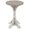 White Wood Farmhouse Accent Table, 16" x 16" x 23"