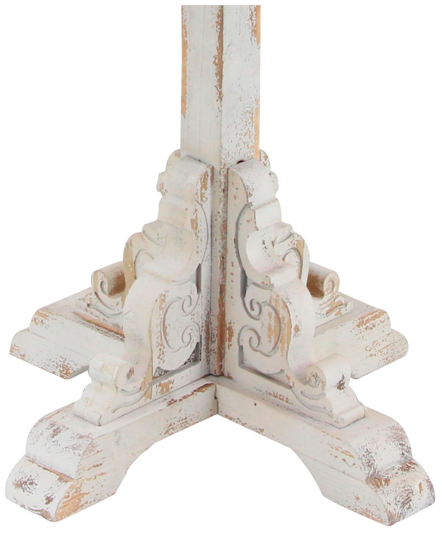 Image 4 White Wood Farmhouse Accent Table, 16" x 16" x 23" more views