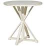 White Wood Farmhouse Accent Table, 29" x 29" x 31"