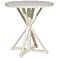 White Wood Farmhouse Accent Table, 29" x 29" x 31"