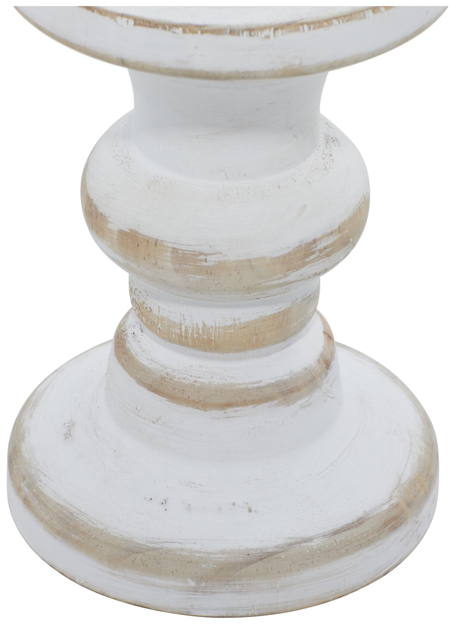 Image 4 White Wood Farmhouse Candle Holder, S/3 8", 6", 4"H more views