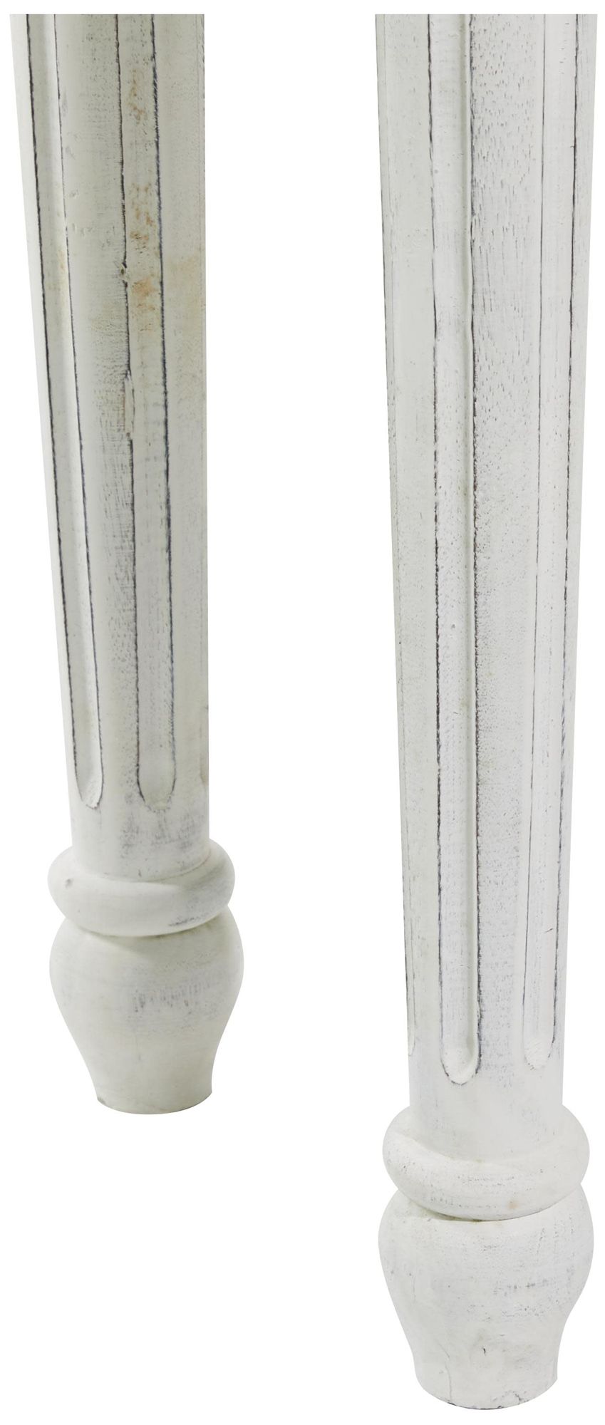 Image 3 White Wood Farmhouse Console Table, 36" x 12" x 30" more views