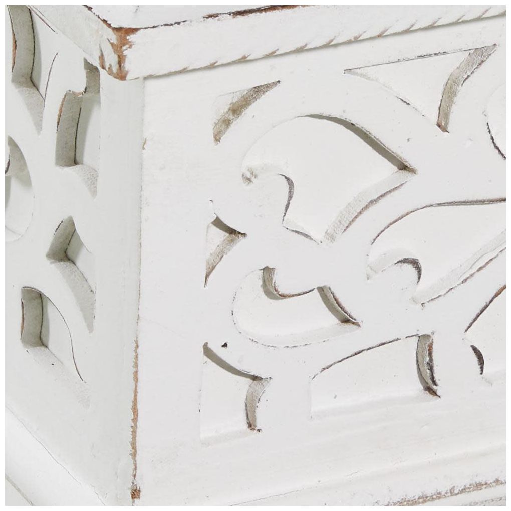 White Wood Farmhouse Console Table, 36" x 12" x 30"