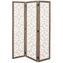 White Wood Farmhouse Room Divider Screen, 54" x 1" x 72"
