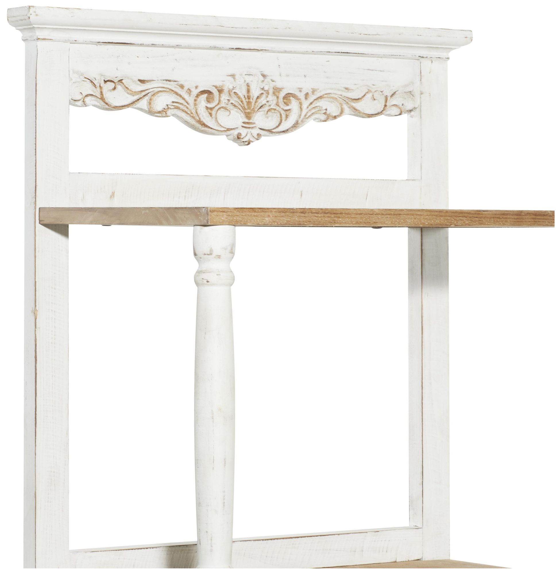 Image 2 White Wood Farmhouse Shelving Unit, 22" x 13" x 57" more views