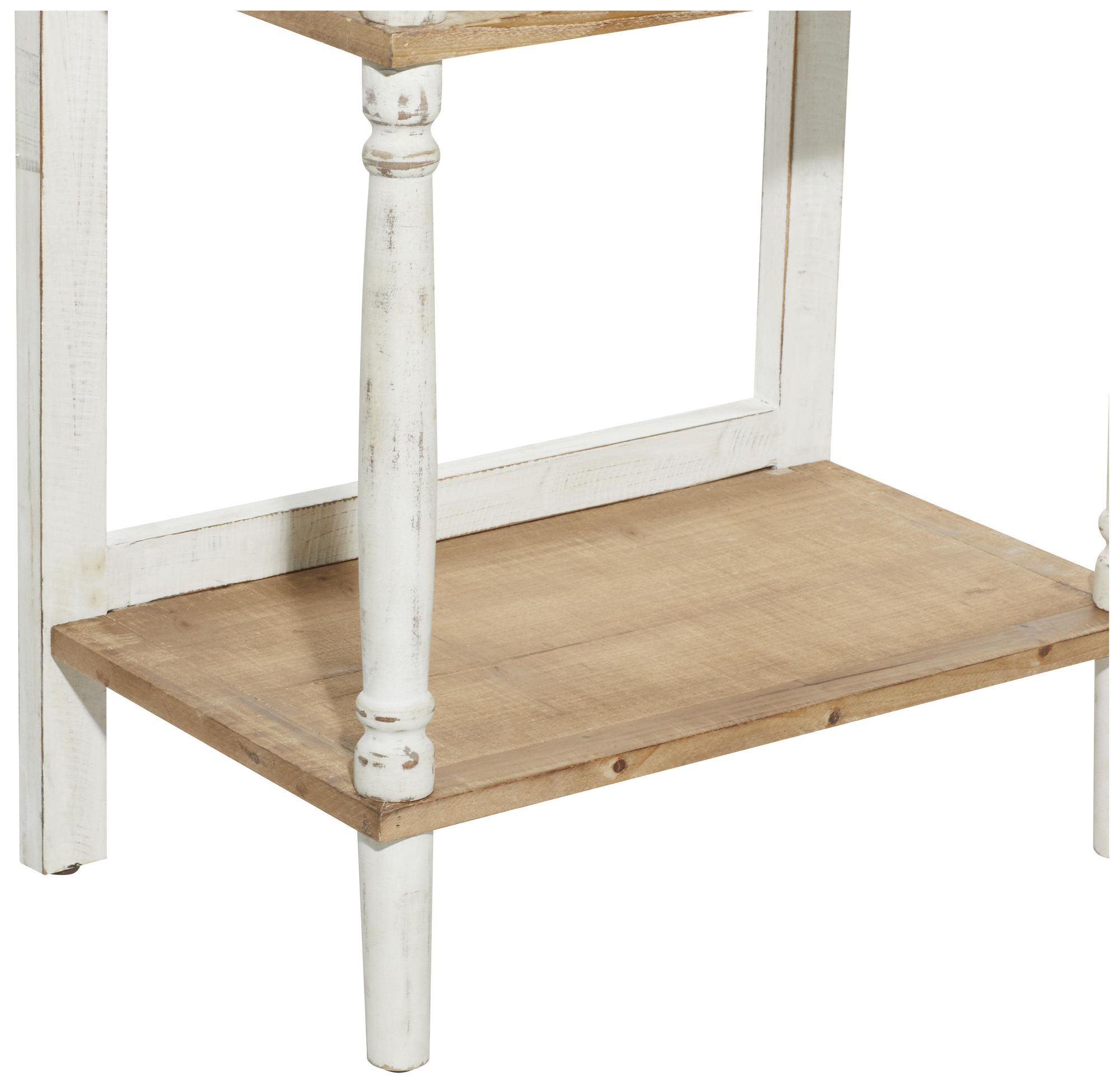 Image 3 White Wood Farmhouse Shelving Unit, 22" x 13" x 57" more views