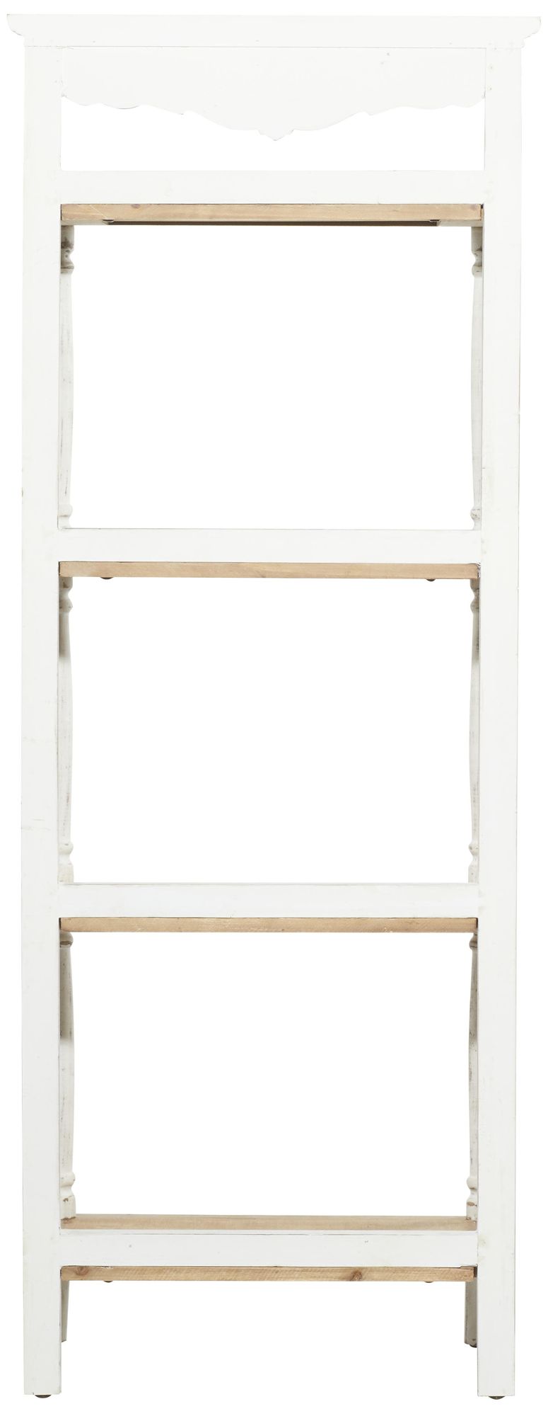 Image 5 White Wood Farmhouse Shelving Unit, 22" x 13" x 57" more views