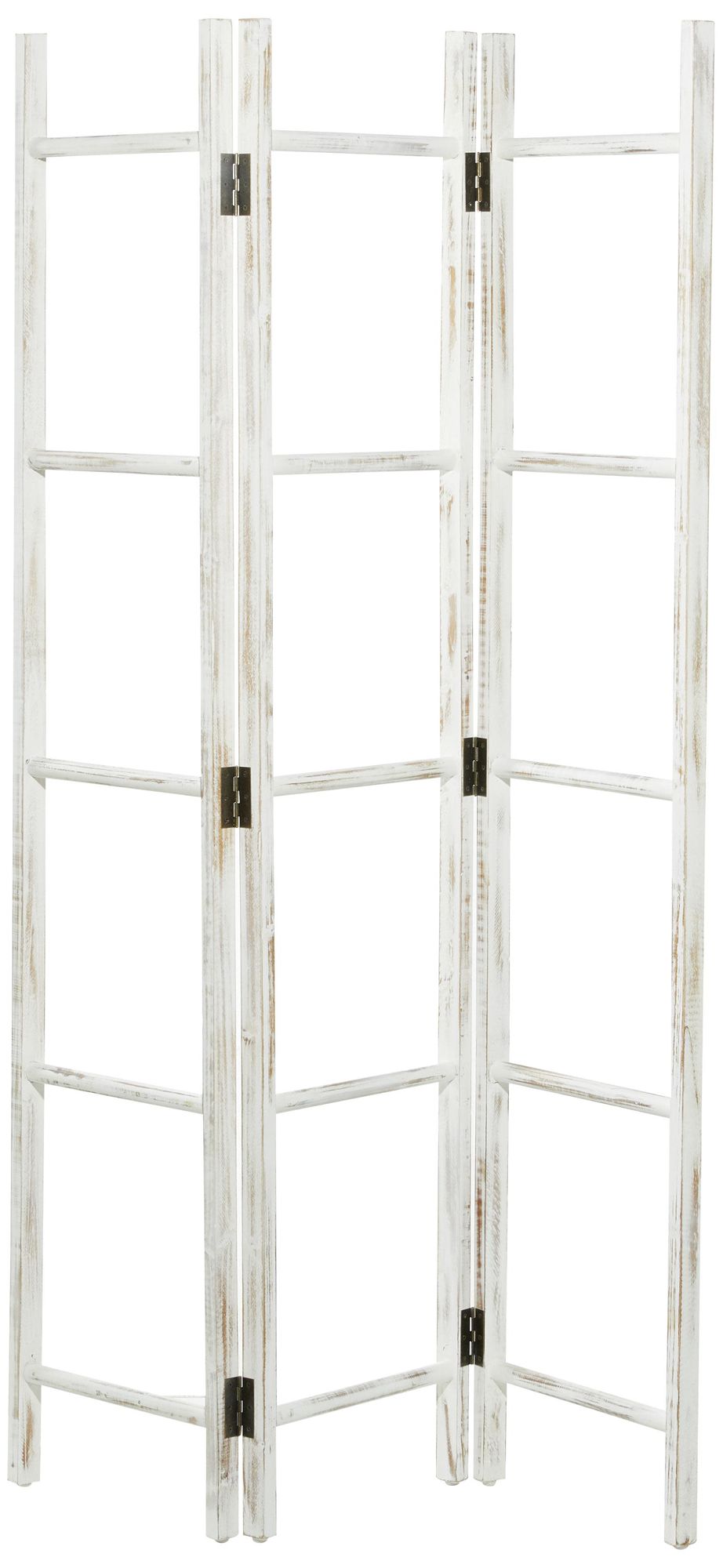 Image 5 White Wood Modern Ladder, 48" x 2" x 71" more views