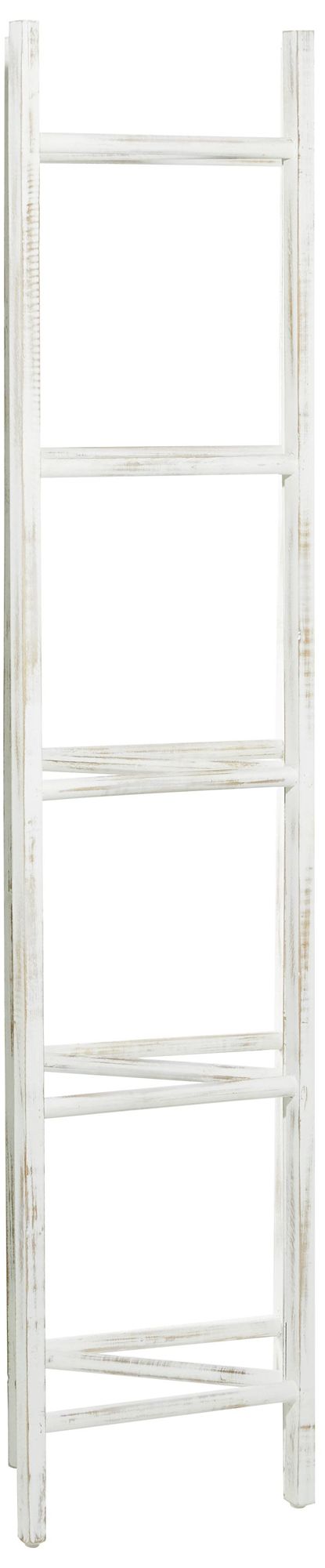 Image 6 White Wood Modern Ladder, 48" x 2" x 71" more views