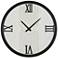 White Wood Modern Wall Clock, 24" x 2" x 24"