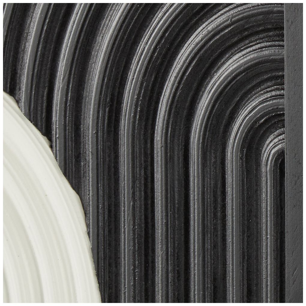 White Wood Modern Wall Decor, S/2 16"W, 16"H