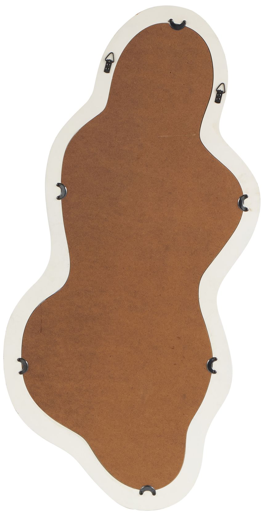 Image 5 White Wood Modern Wall Mirror, 18" x 1" x 39" more views