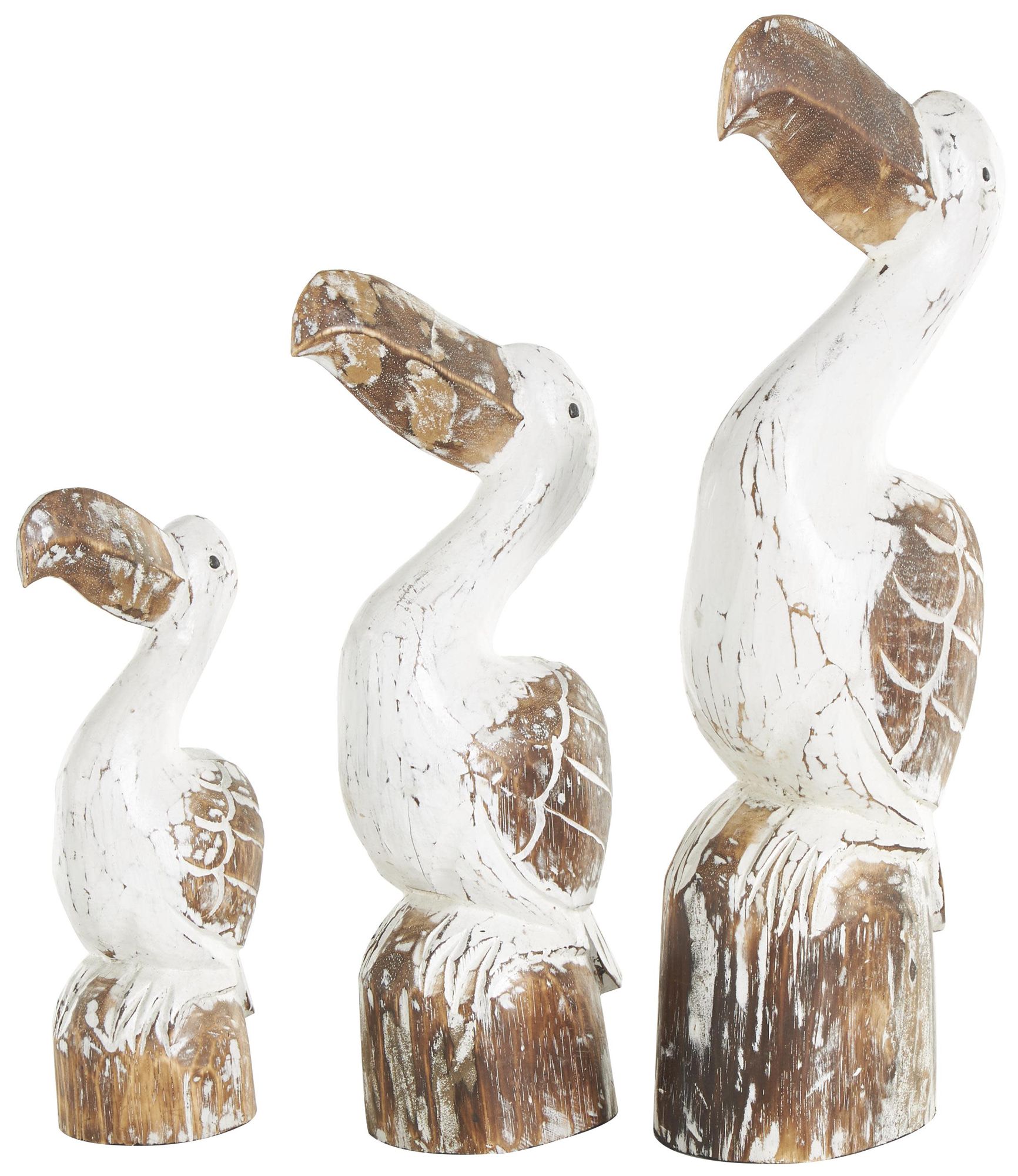 Image 6 White Wood Nautical Sculpture, S/3 20", 16", 12"H more views