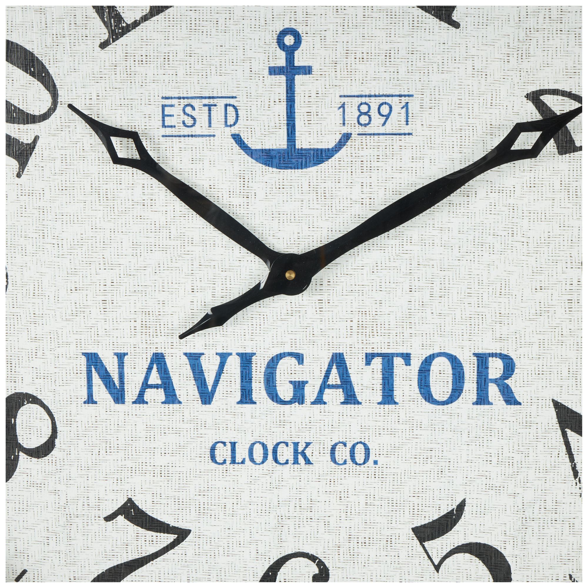 Image 4 White Wood Nautical Wall Clock, 33" x 3" x 33" more views