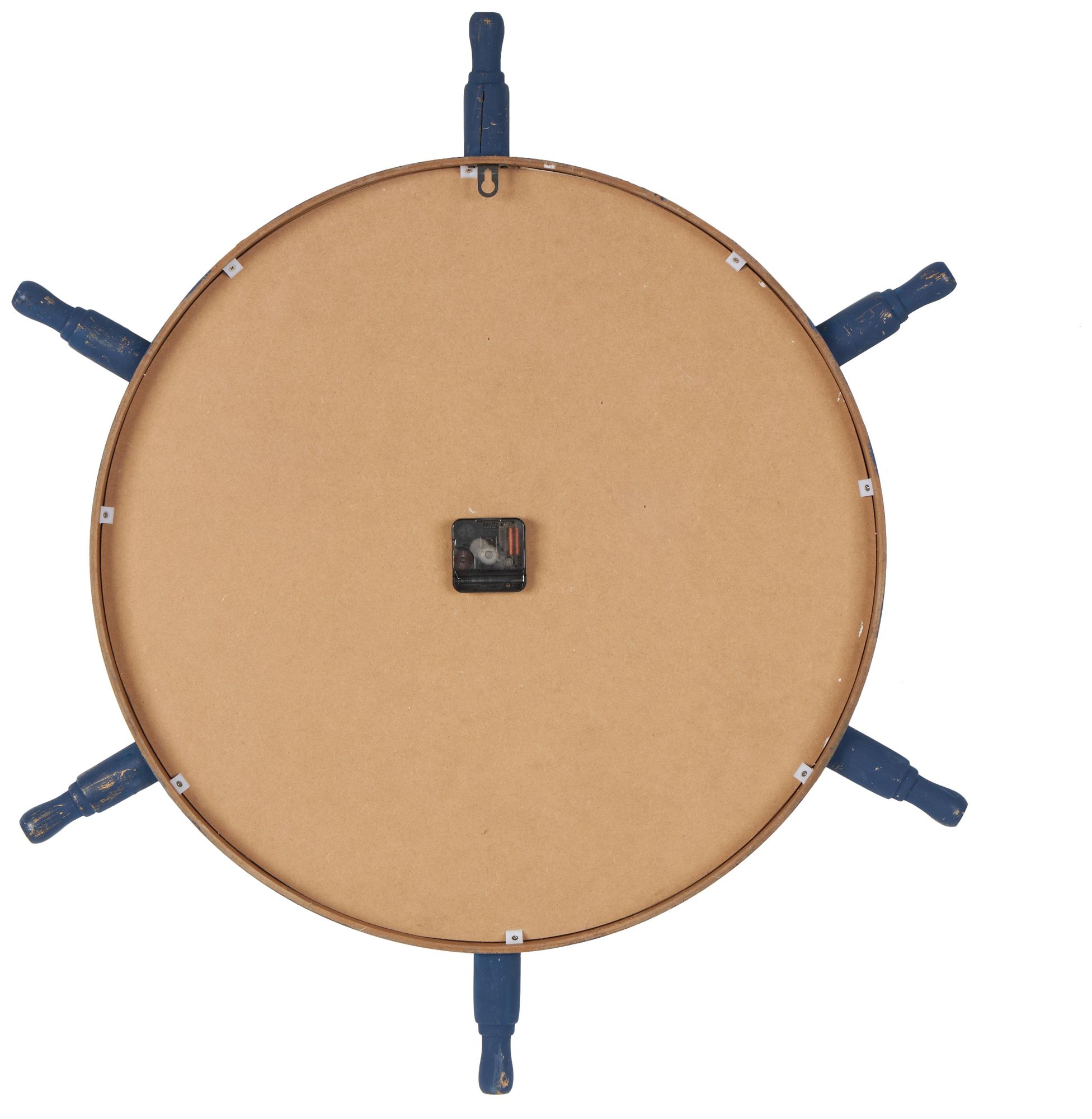 Image 5 White Wood Nautical Wall Clock, 33" x 3" x 33" more views