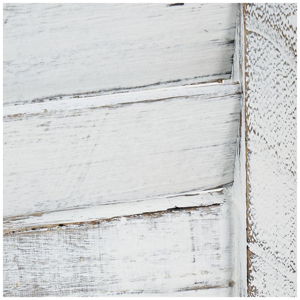 White Wood Rustic Room Divider Screen, 47" x 1" x 67"