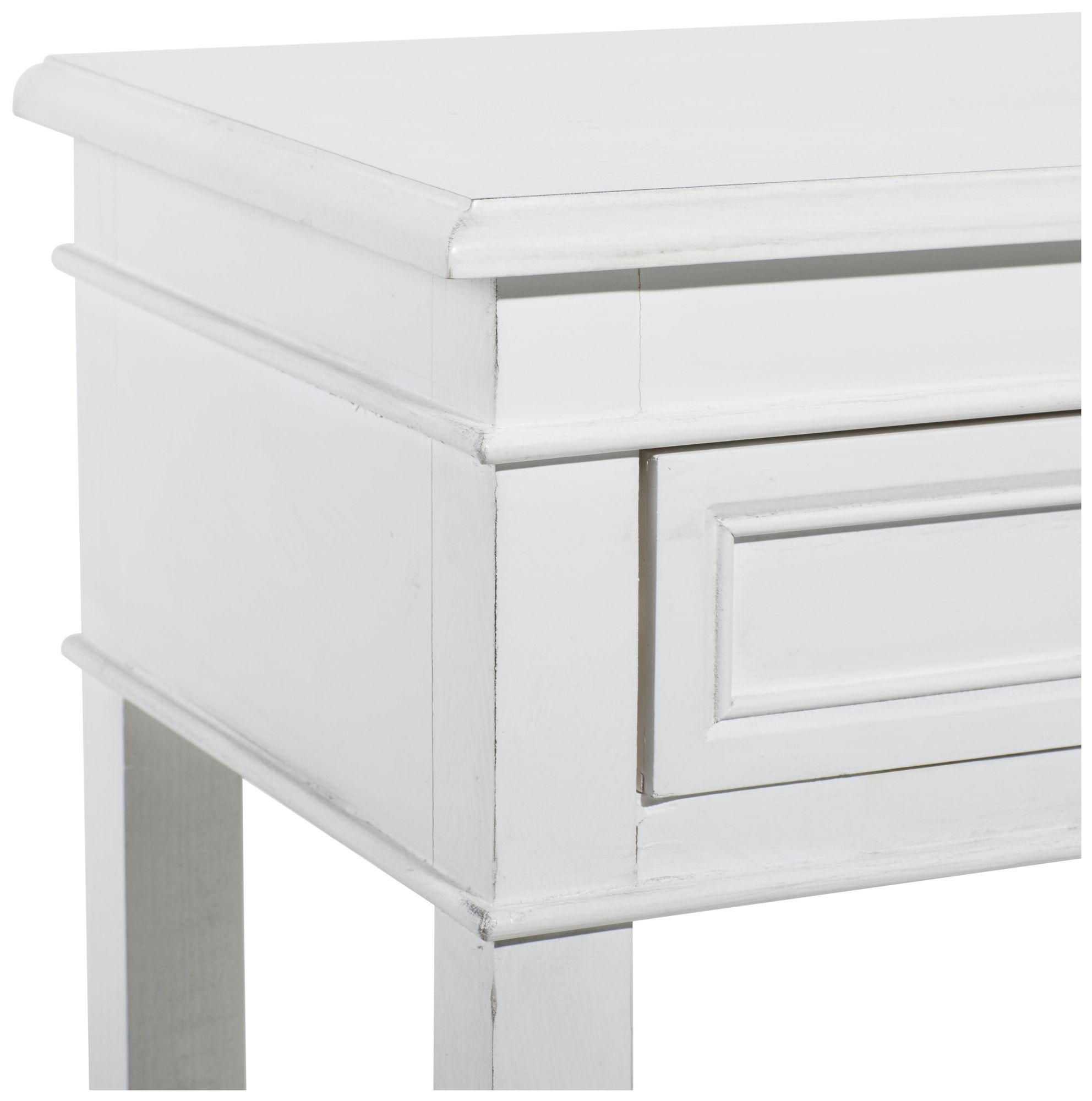 Image 3 White Wood Traditional Accent Table, 16" x 12" x 29" more views