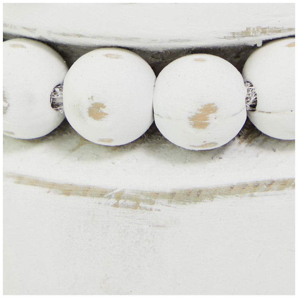 Image 7 White Wood Traditional Candle Holder, S/2 8", 4"H more views