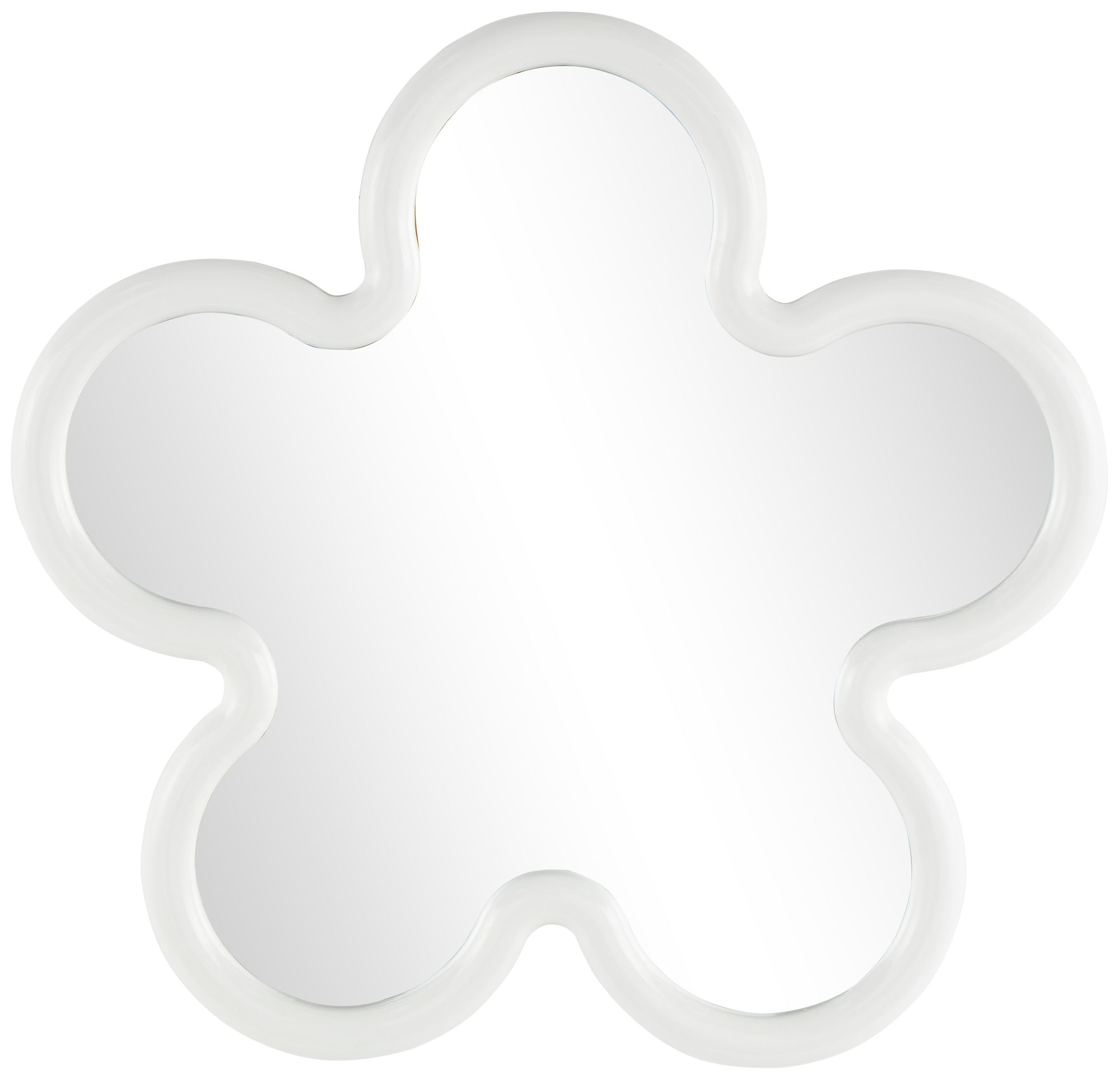 Image 2 White Wood Traditional Wall Mirror, 32" x 2" x 32"