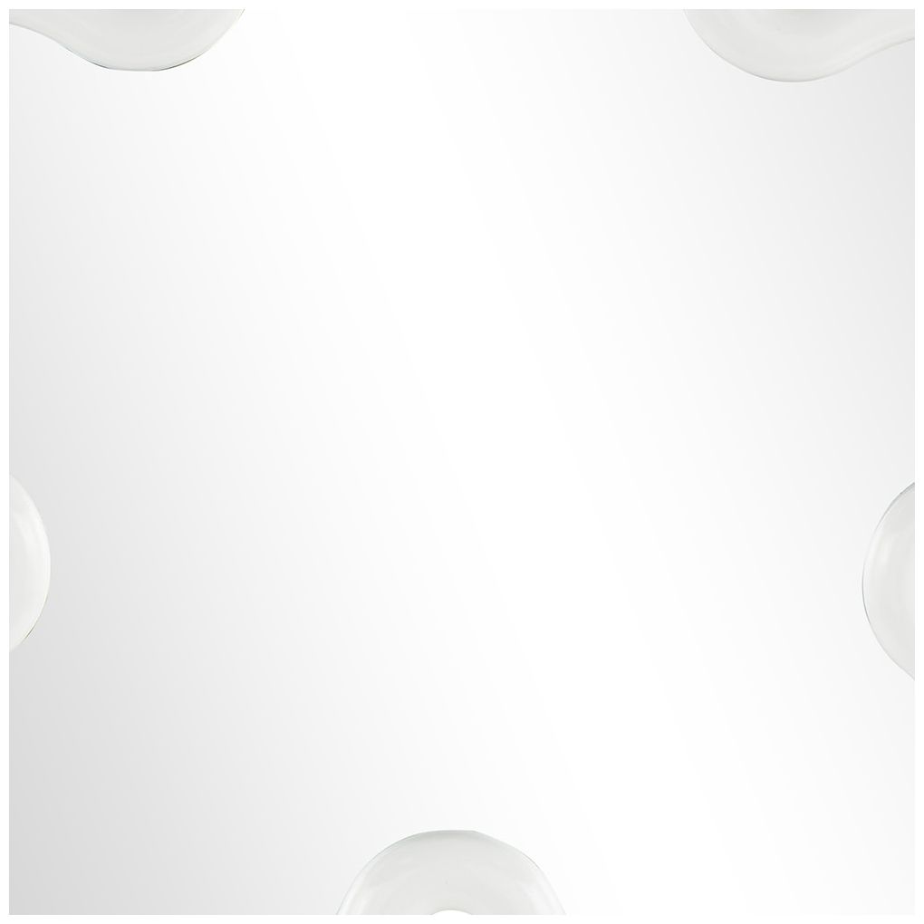 White Wood Traditional Wall Mirror, 32" x 2" x 32"