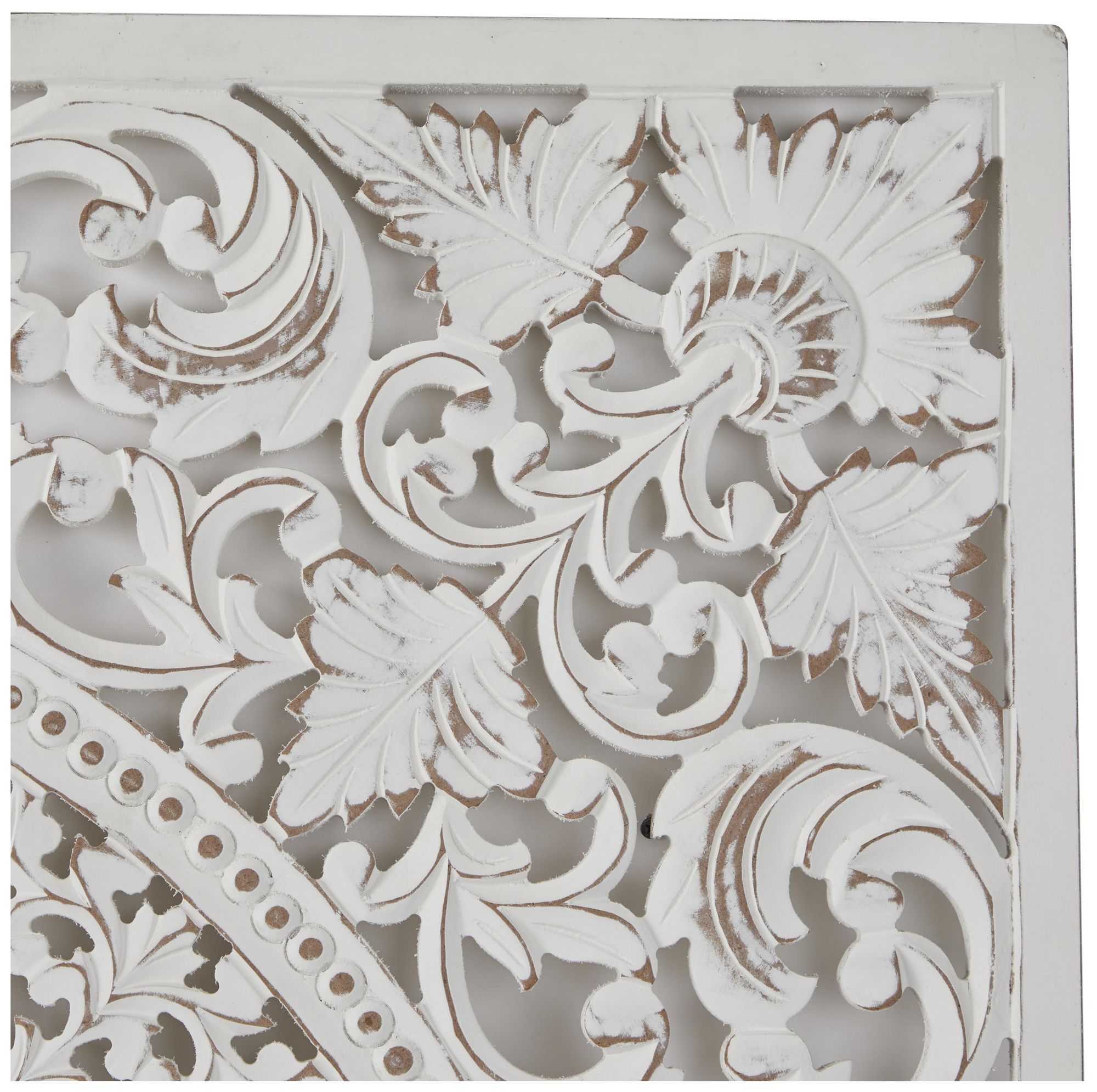 Image 2 White Wooden Bohemian Wall Decor, S/3 16"W, 48"H more views