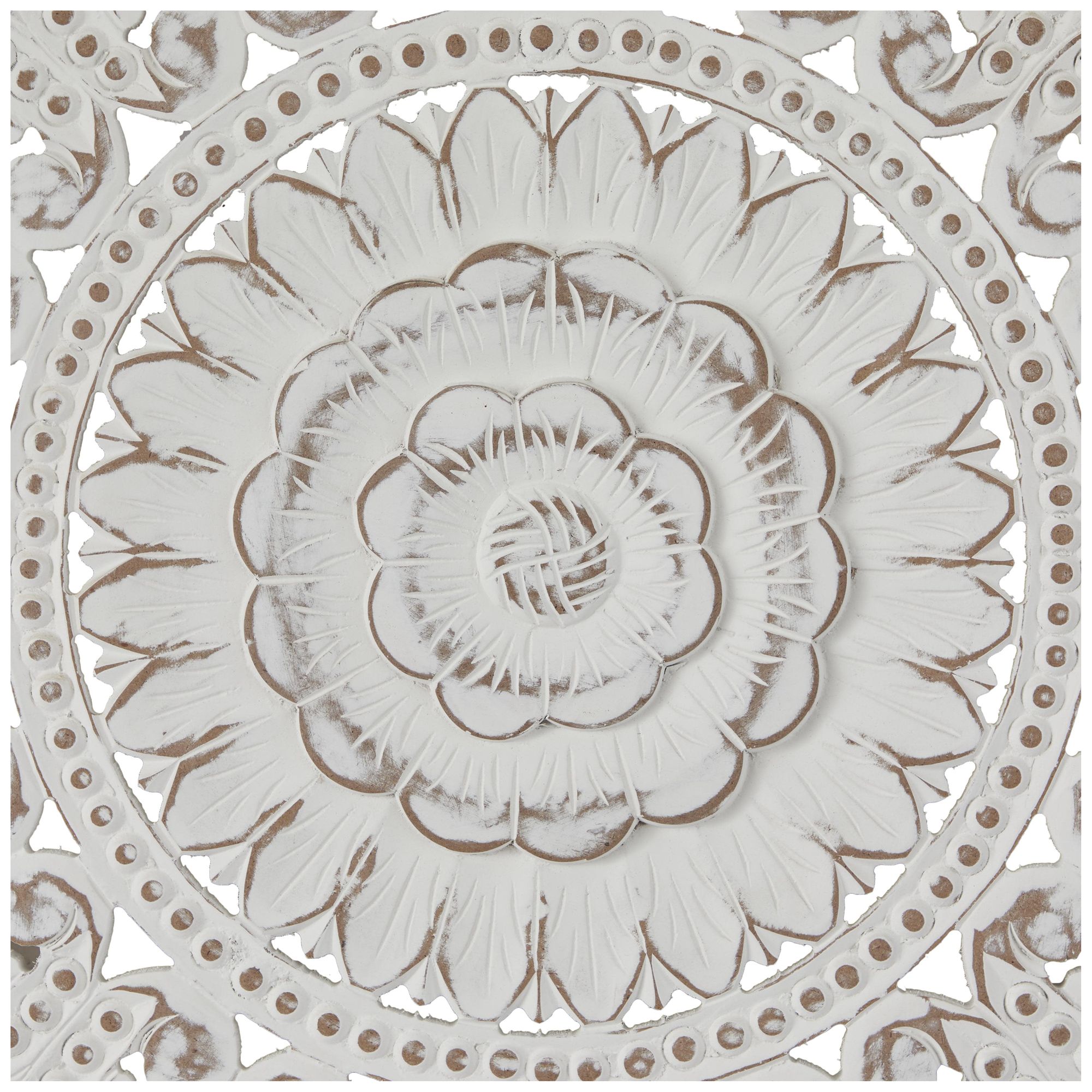 Image 3 White Wooden Bohemian Wall Decor, S/3 16"W, 48"H more views