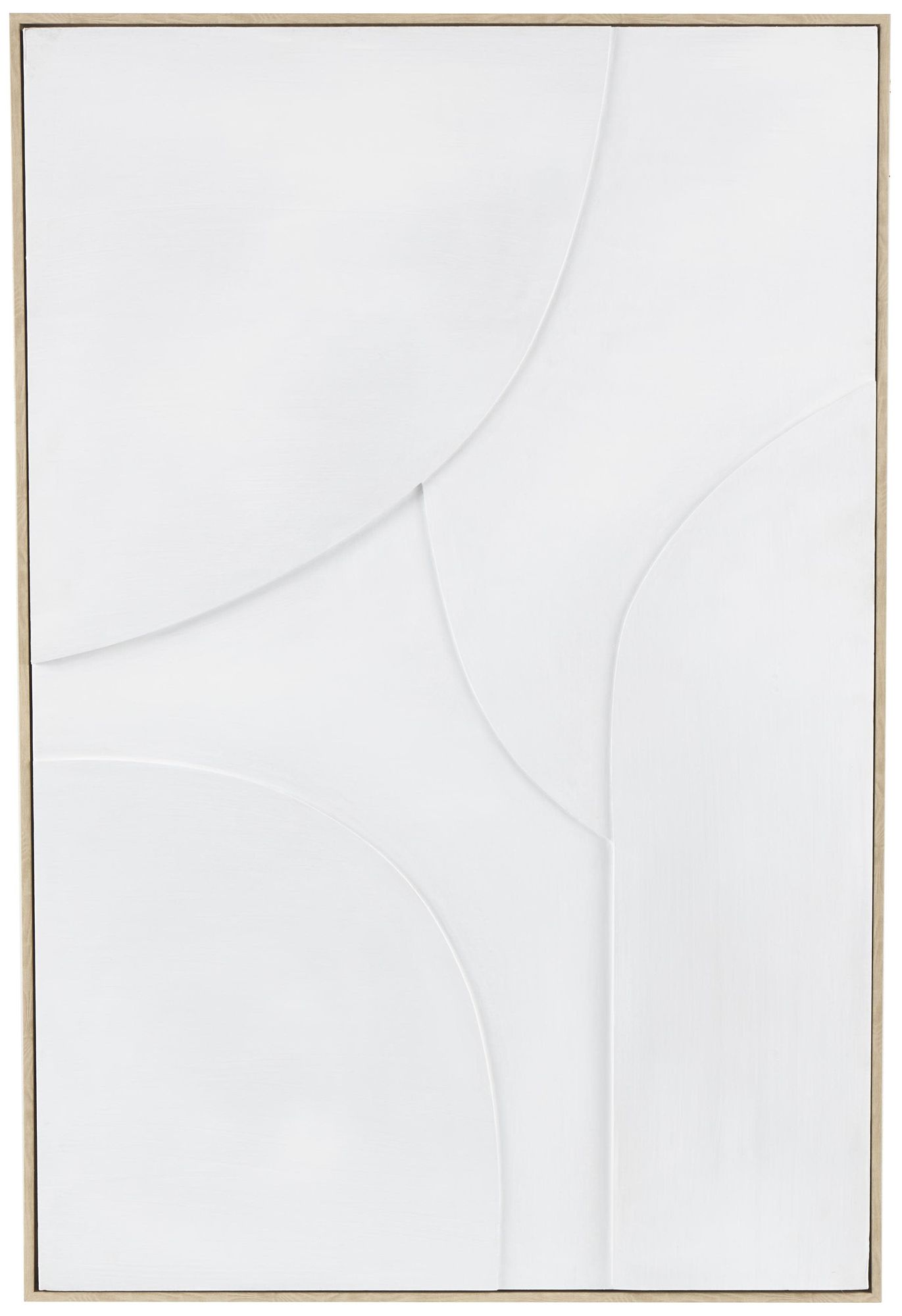 Image 2 White Wooden Contemporary Framed Wall Art, 33" x 2" x 49"