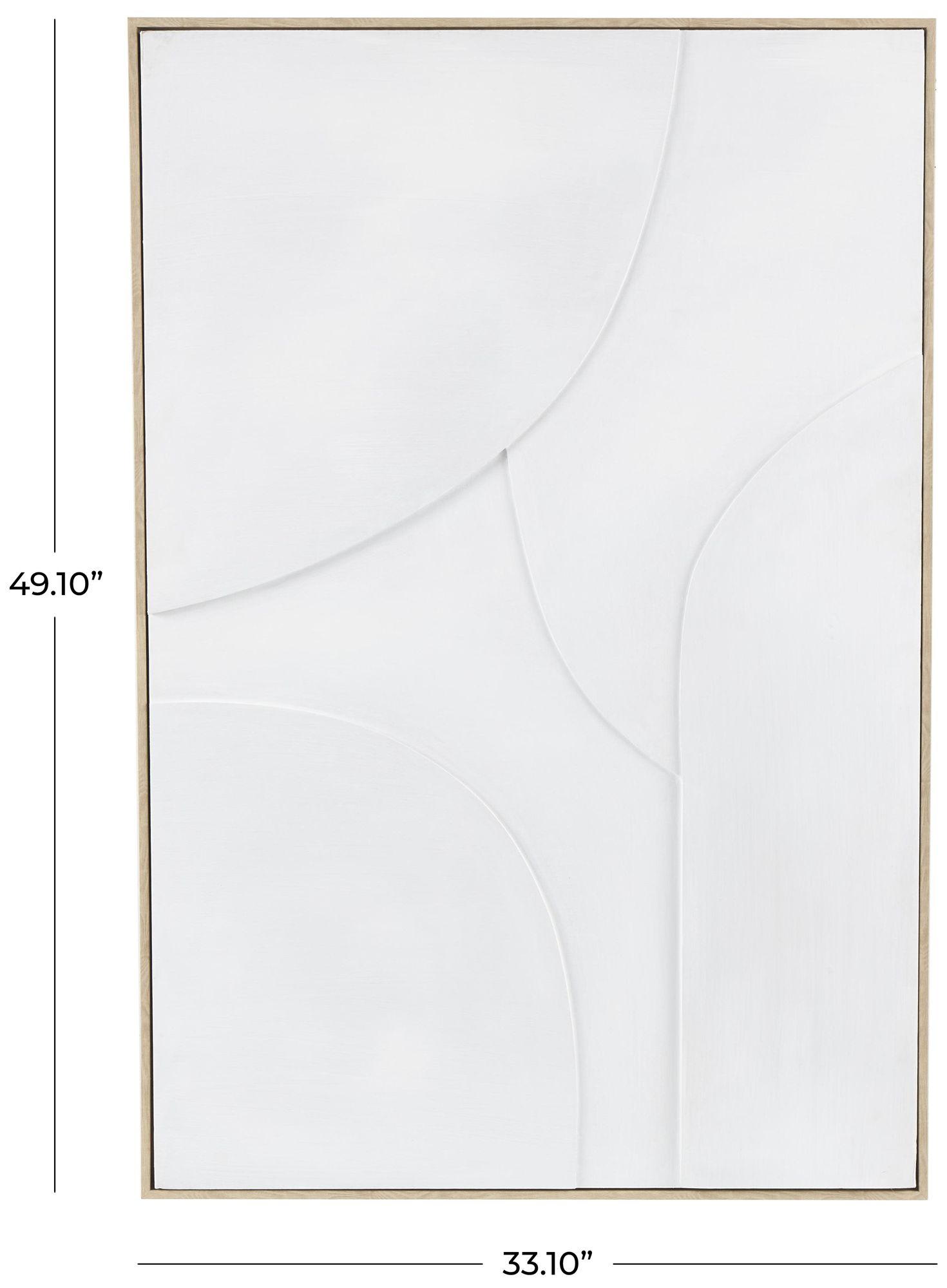 Image 7 White Wooden Contemporary Framed Wall Art, 33" x 2" x 49" more views