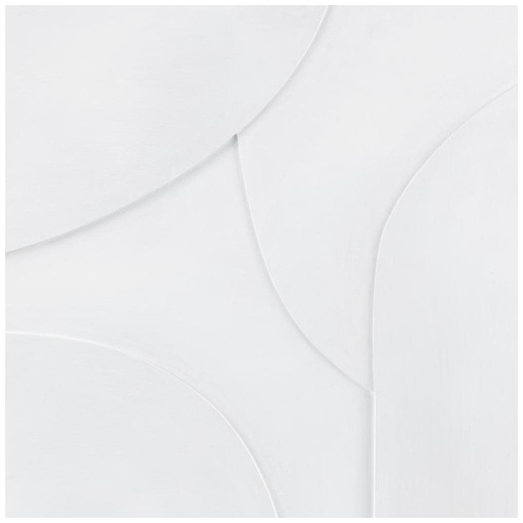 White Wooden Contemporary Framed Wall Art, 33" x 2" x 49"
