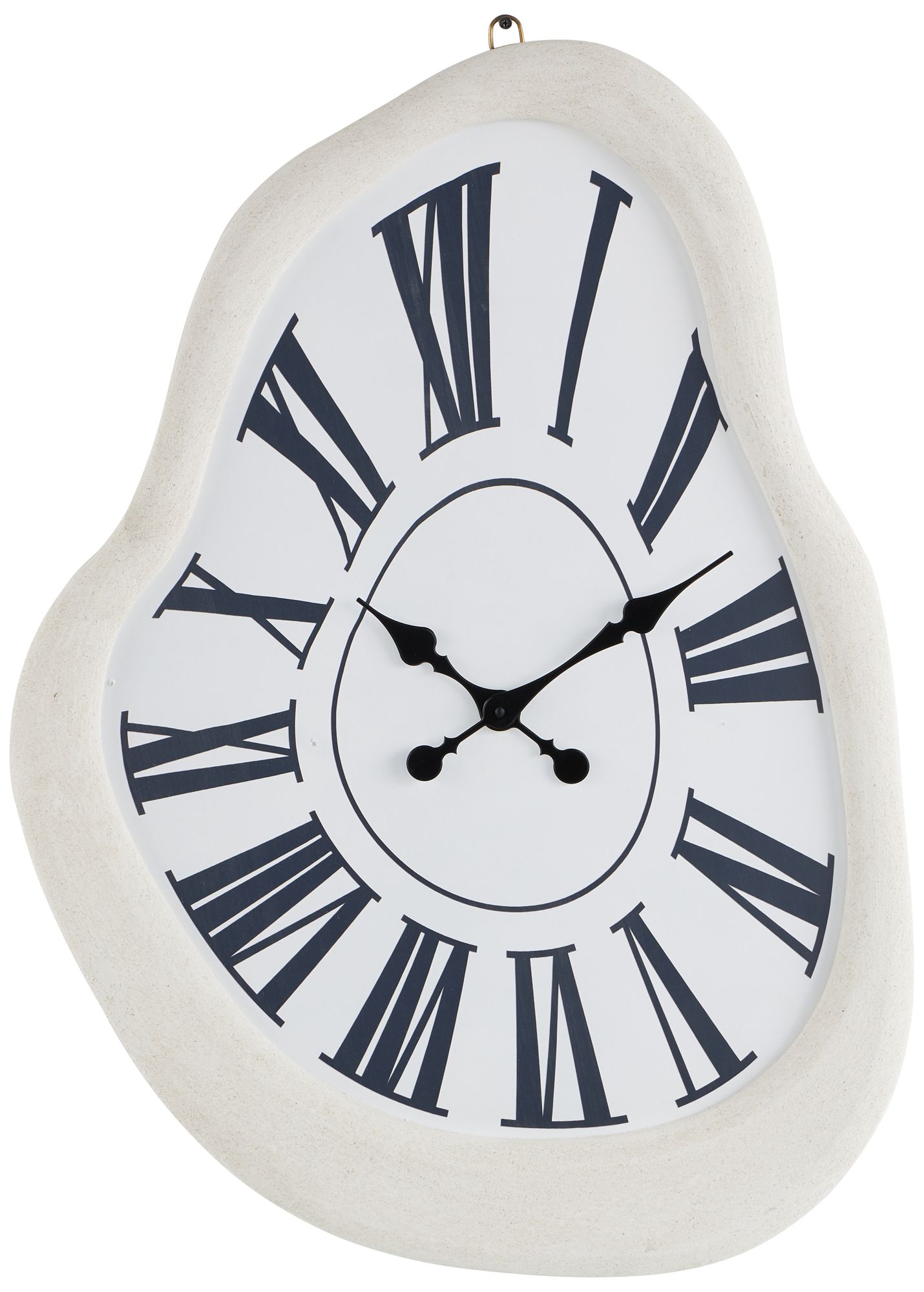 Image 2 White Wooden Contemporary Wall Clock, 23" x 2" x 31"