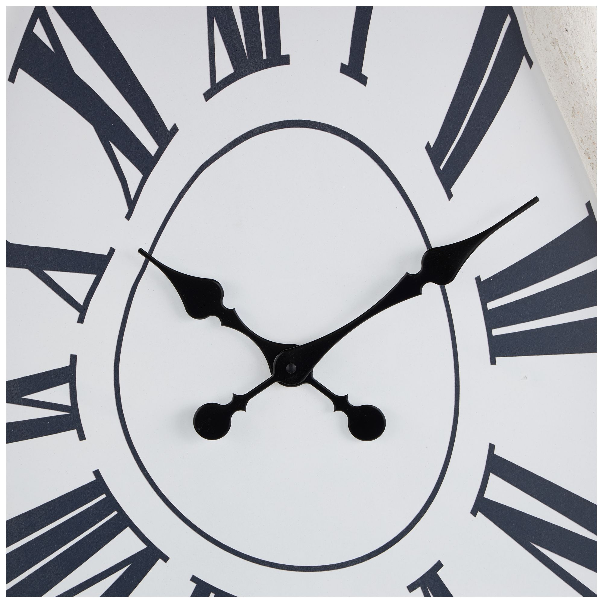 Image 4 White Wooden Contemporary Wall Clock, 23" x 2" x 31" more views