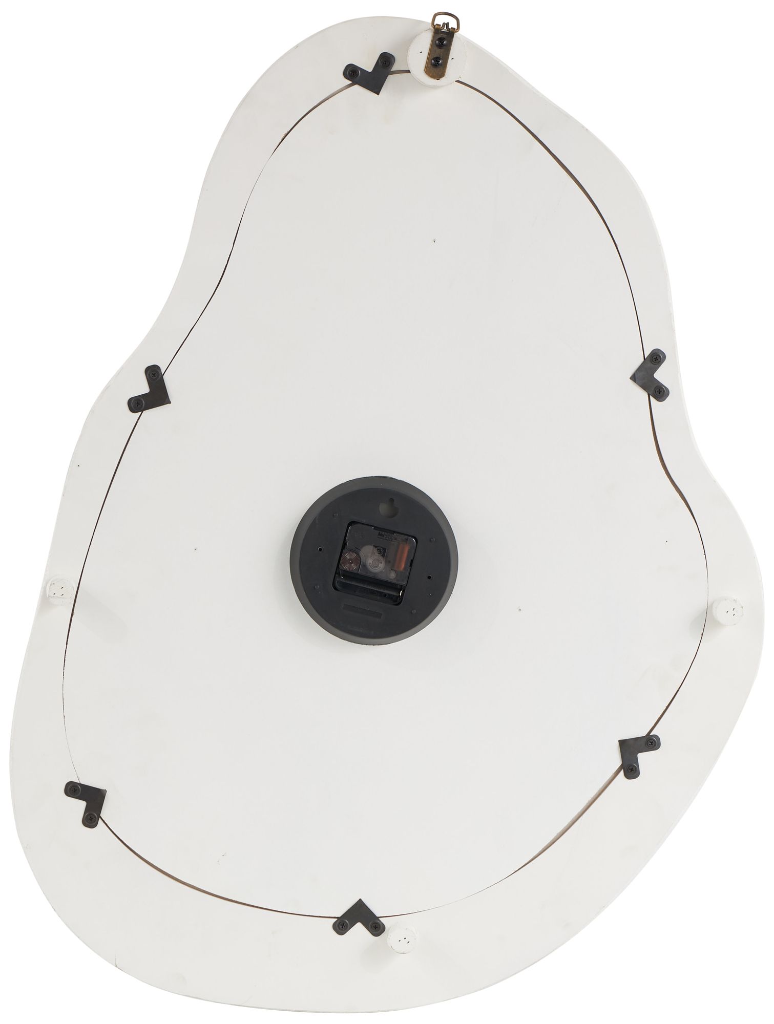 Image 5 White Wooden Contemporary Wall Clock, 23" x 2" x 31" more views