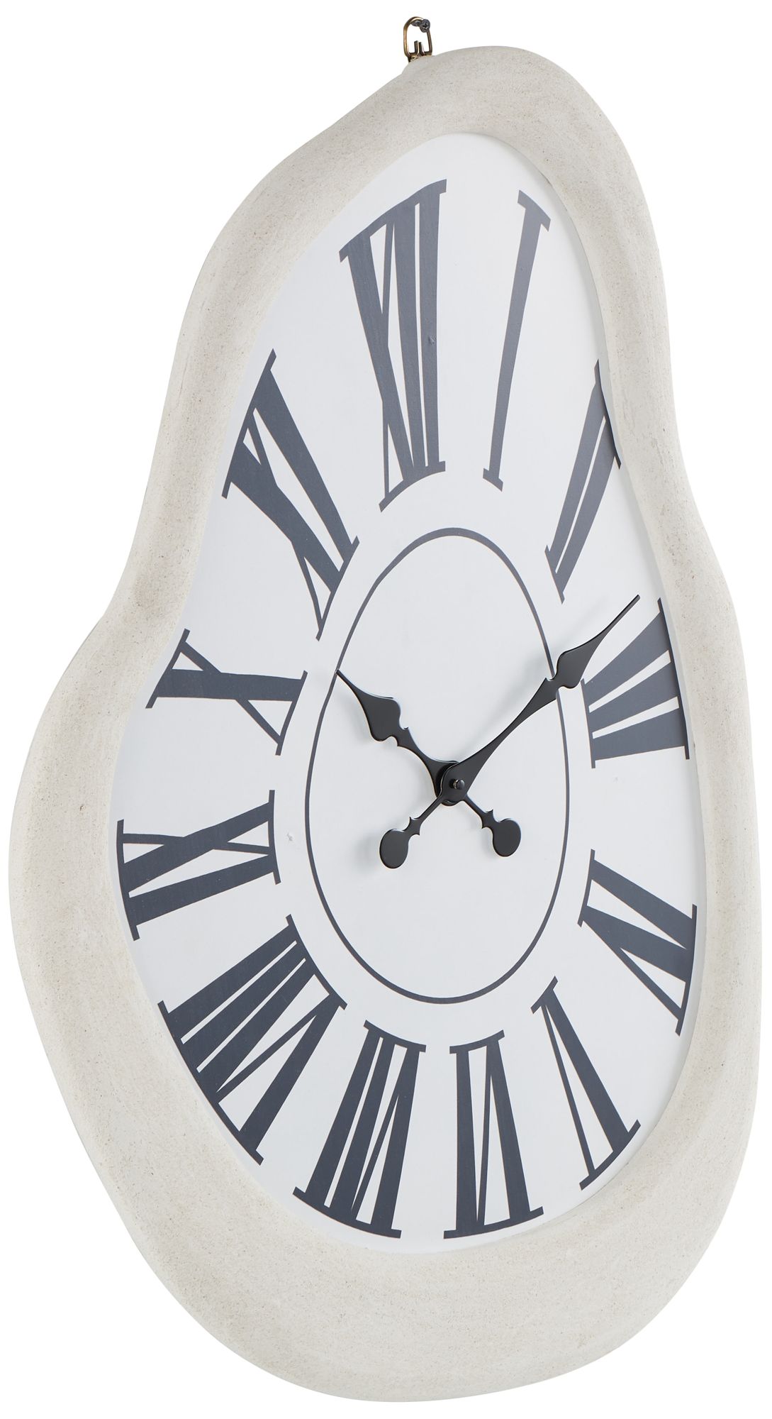 Image 6 White Wooden Contemporary Wall Clock, 23" x 2" x 31" more views