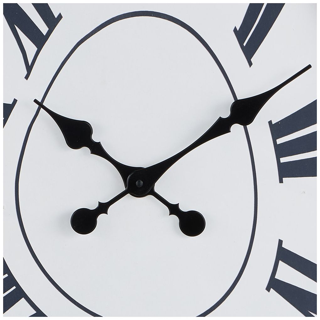 White Wooden Contemporary Wall Clock, 23" x 2" x 31"