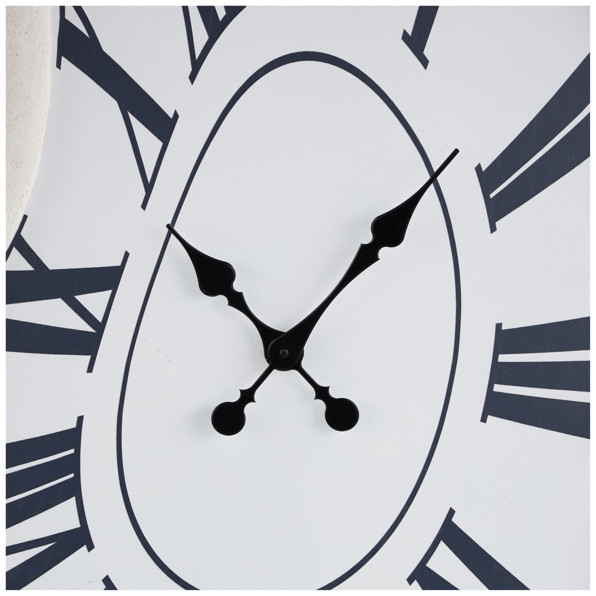 Image 4 White Wooden Contemporary Wall Clock, 24" x 2" x 40" more views