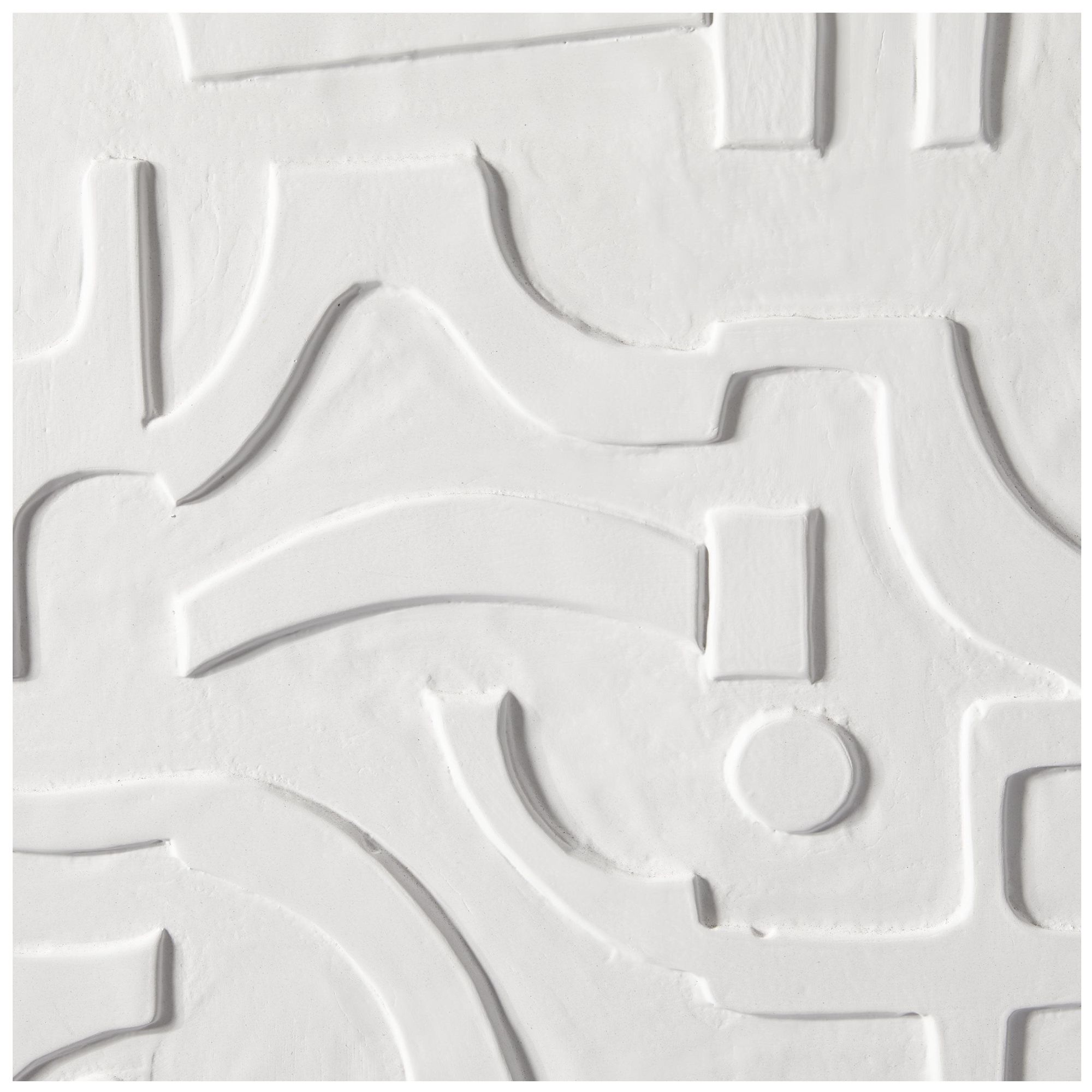 Image 3 White Wooden Contemporary Wall Decor, 32" x 2" x 32" more views