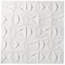 2_White Wooden Contemporary Wall Decor, 40" x 2" x 40"